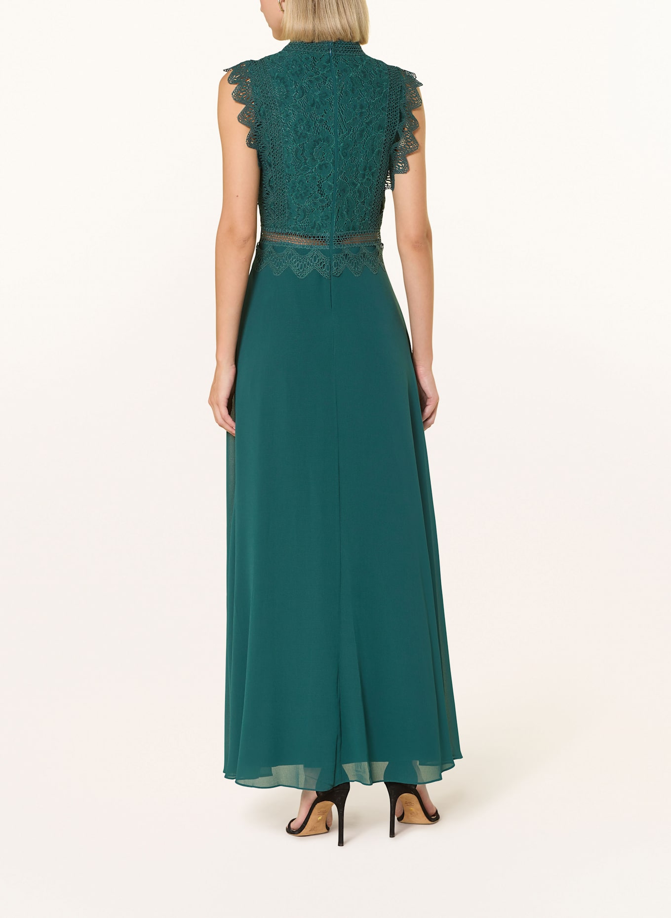 APART Abendkleid mit Lochspitze: PETROL