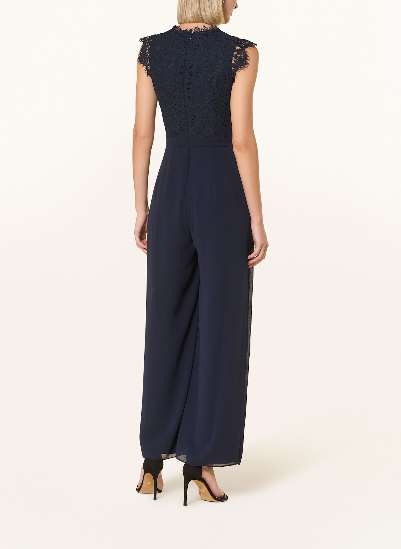 APART Jumpsuit mit Spitze: DUNKELBLAU