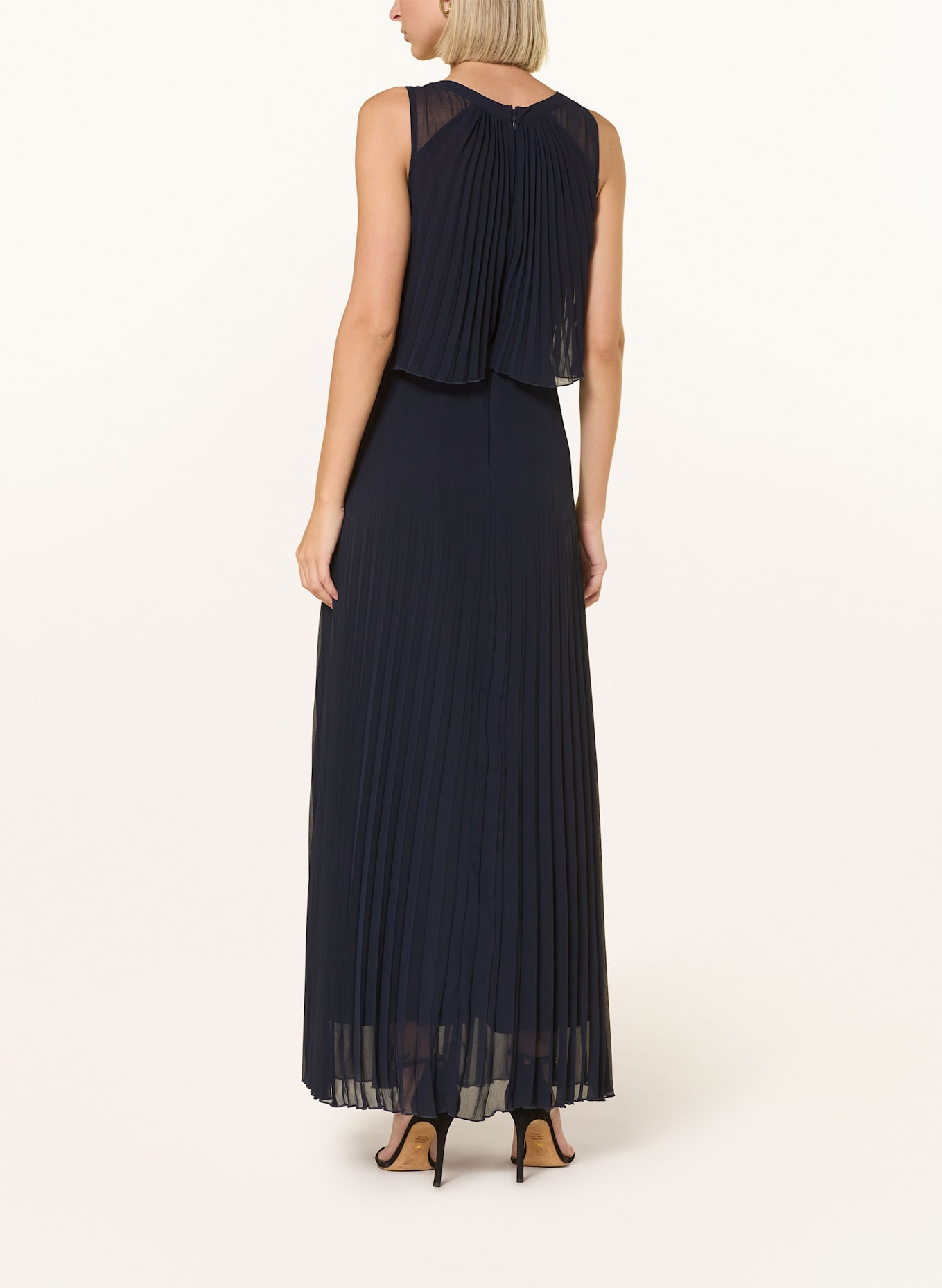 APART Abendkleid mit Plissees: DUNKELBLAU