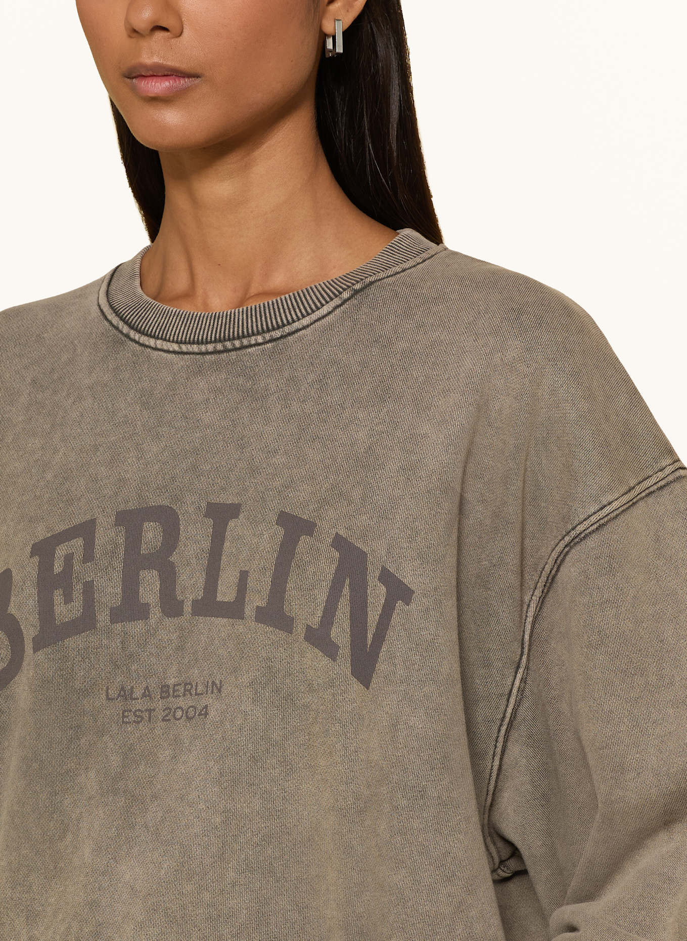 Lala Berlin Oversized-Sweatshirt BERLIN: GRAU