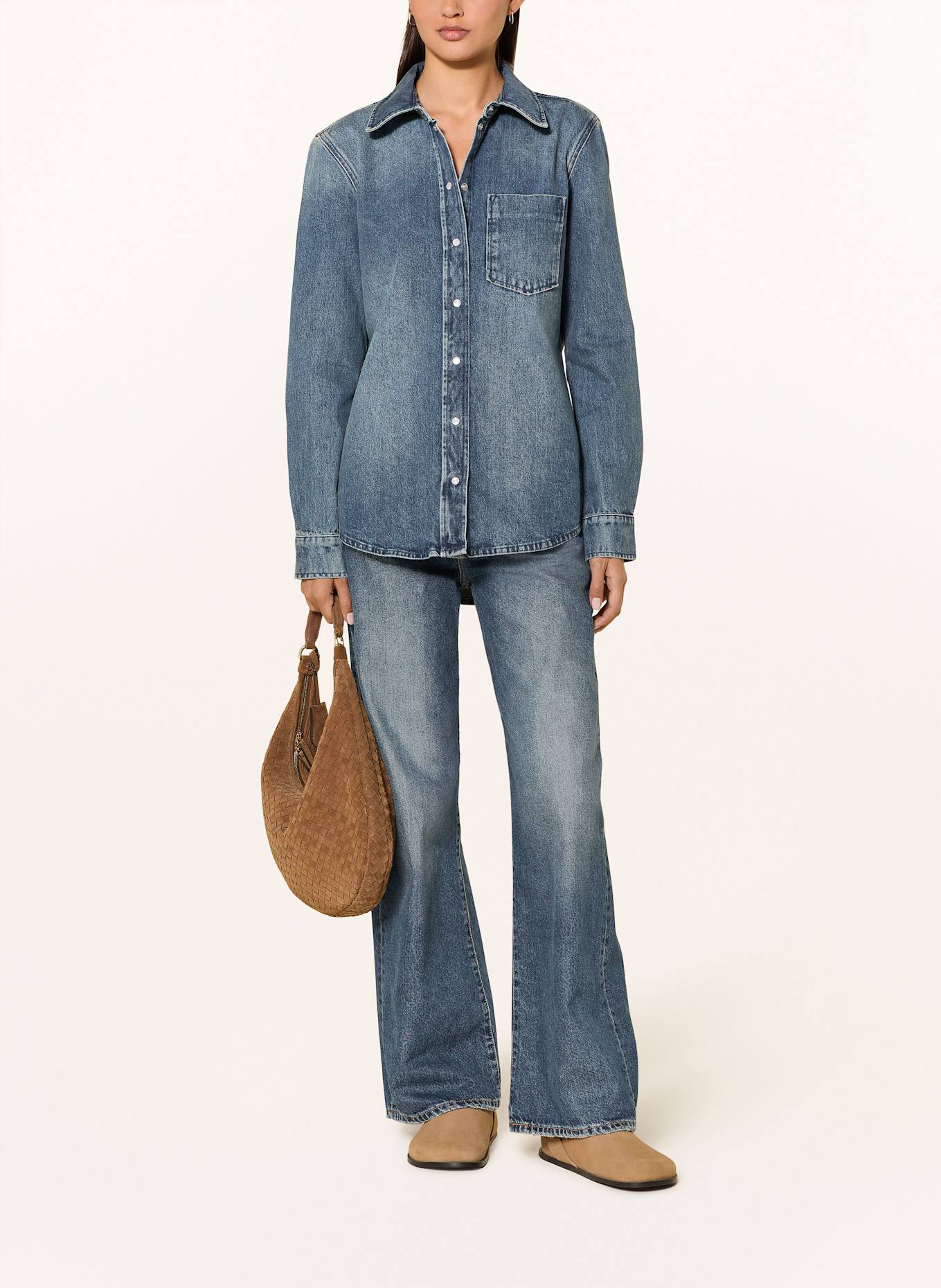 Lala Berlin Denim-Overjacket BEKS: BLAU