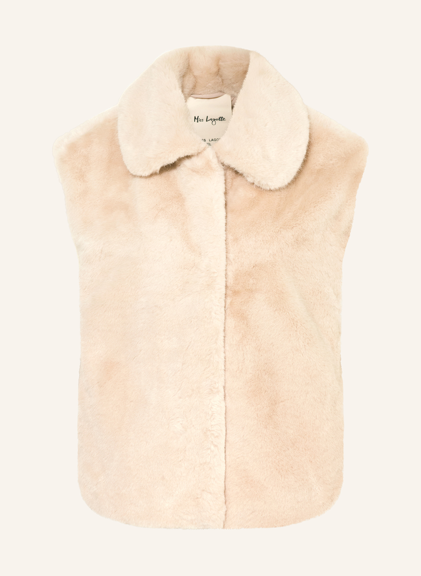 Miss Lagotte Weste aus Kunsfell: CREME