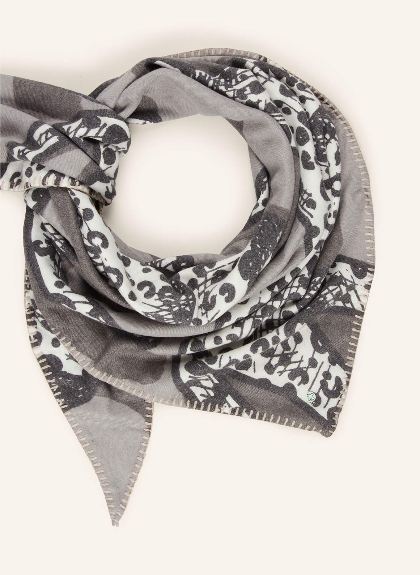 CODELLO Dreickstuch: DUNKELGRAU / HELLGRAU / CREME