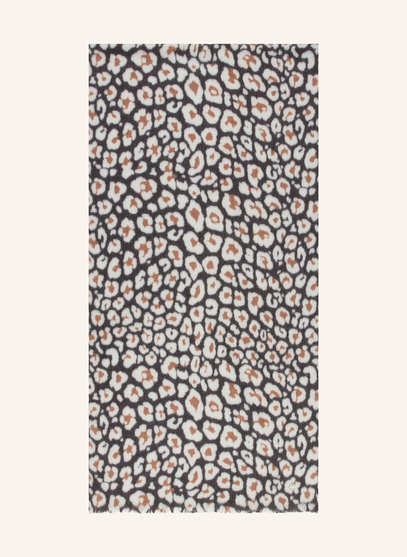 CODELLO Schal: DUNKELGRAU / WEISS / BRAUN