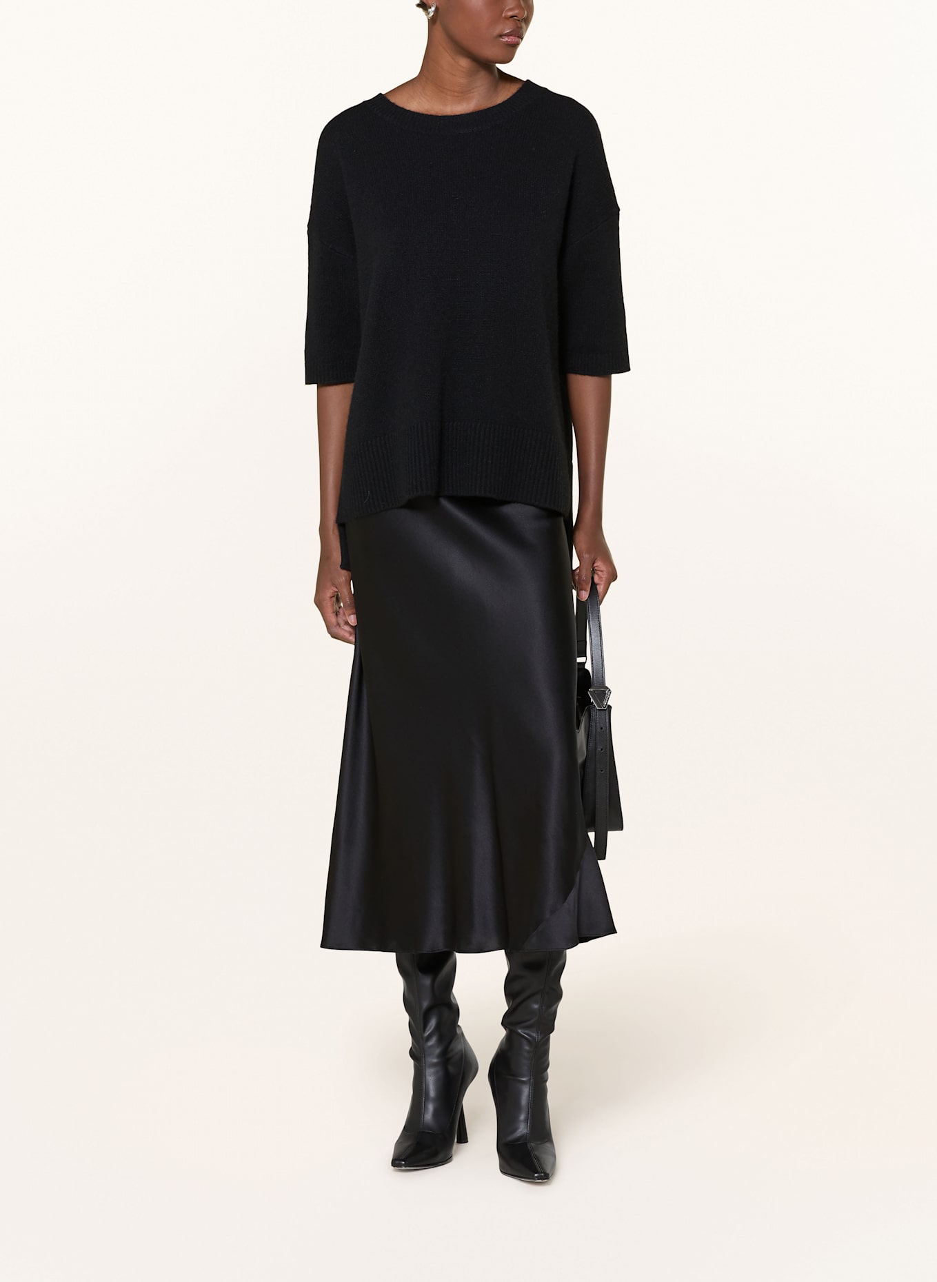 DOROTHEE SCHUMACHER Seidenrock SENSE OF SHINE: SCHWARZ