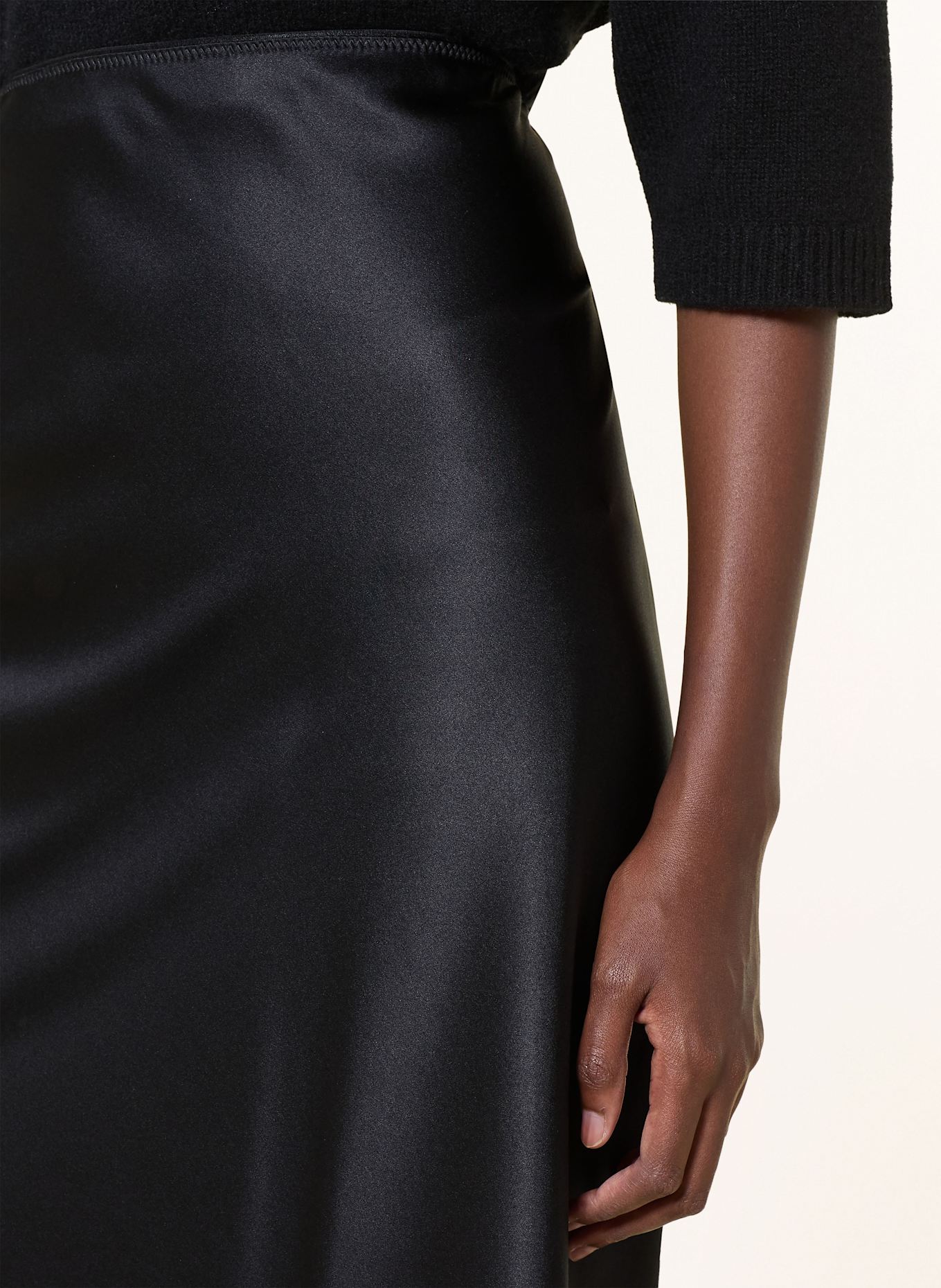 DOROTHEE SCHUMACHER Seidenrock SENSE OF SHINE: SCHWARZ