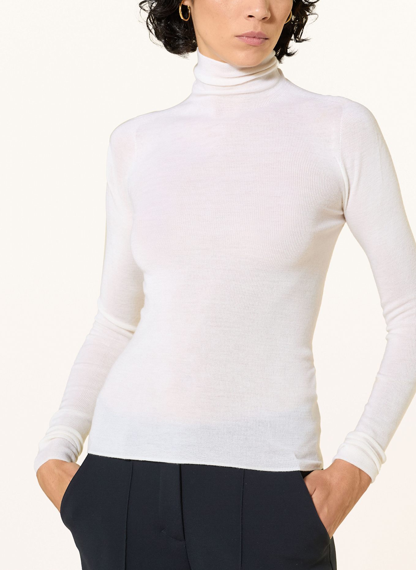DOROTHEE SCHUMACHER Rollkragenpullover URBAN MERINO: ECRU