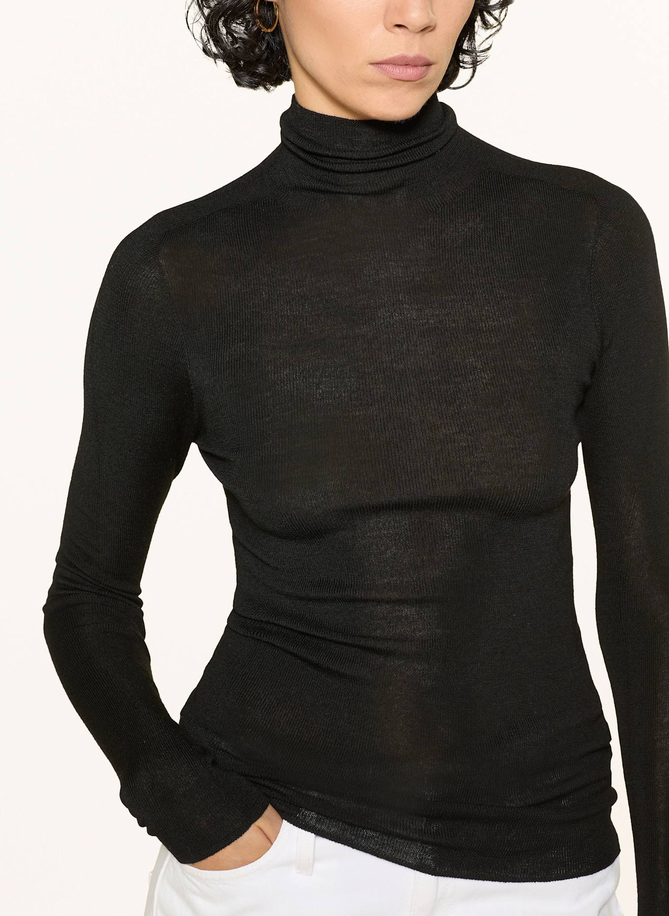 DOROTHEE SCHUMACHER Rollkragenpullover URBAN MERINO: SCHWARZ