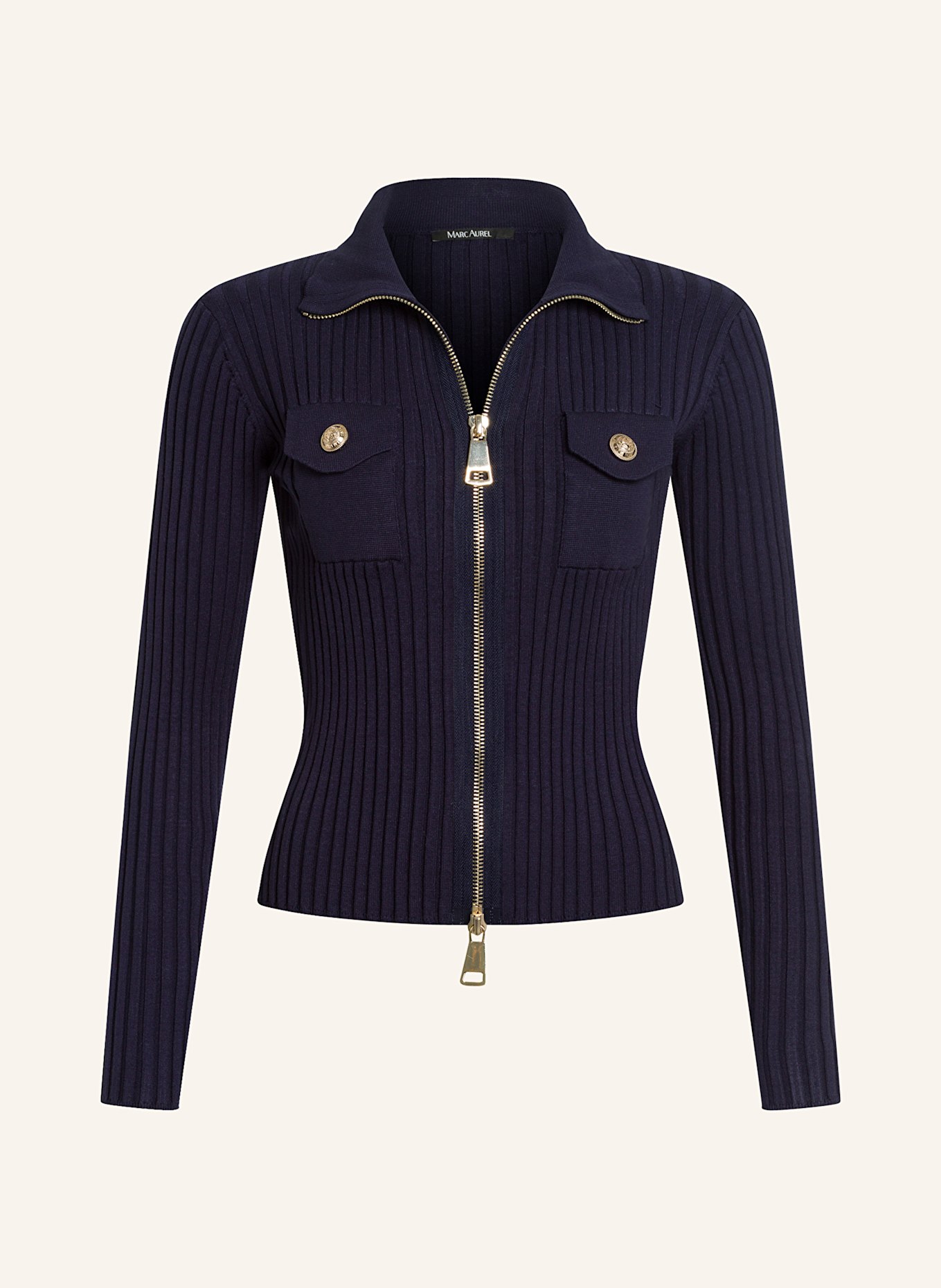 MARC AUREL Strickjacke: DUNKELBLAU