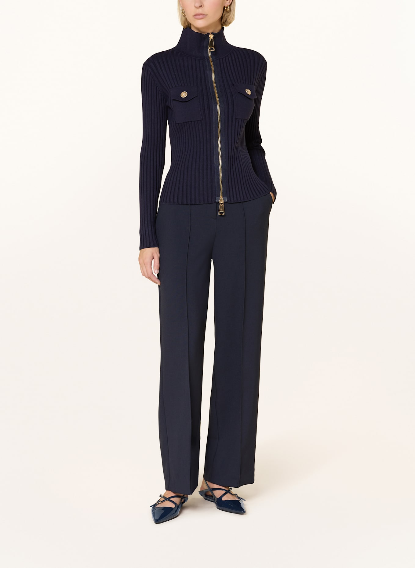 MARC AUREL Strickjacke: DUNKELBLAU