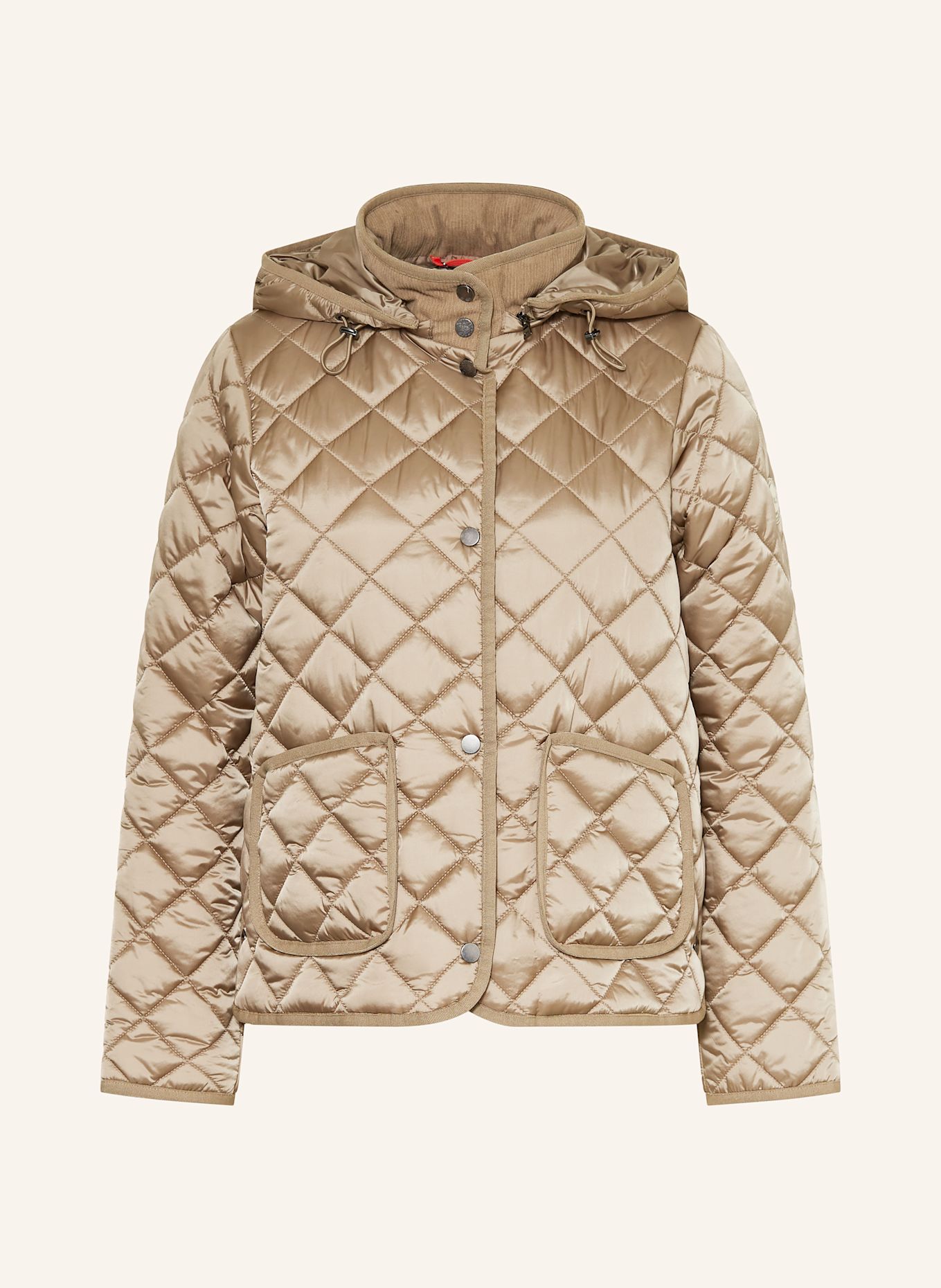 No.1 Como Steppjacke QUEBEC mit abnehmbarer Kapuze: TAUPE