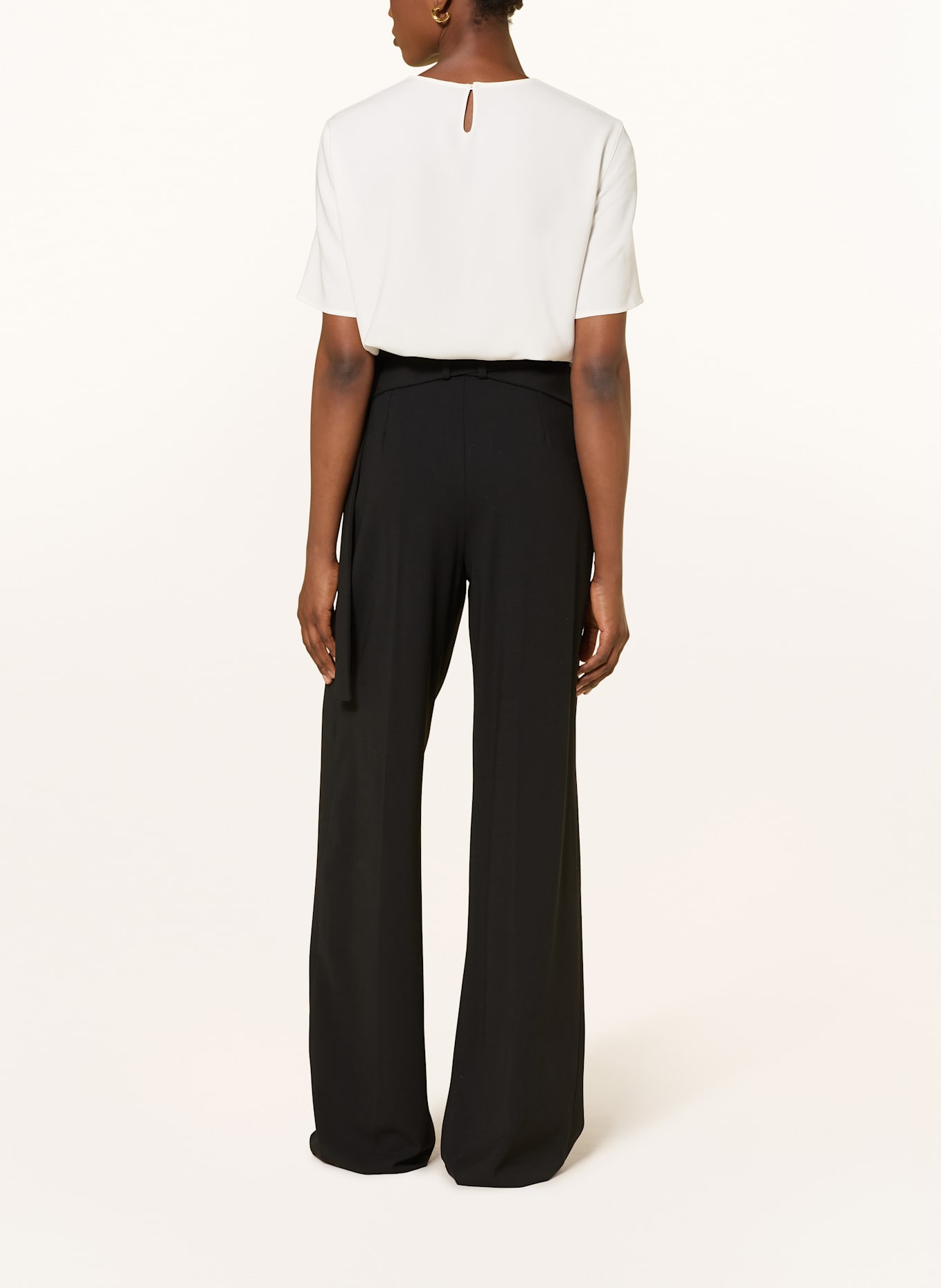 EMPORIO ARMANI Marlenehose: SCHWARZ