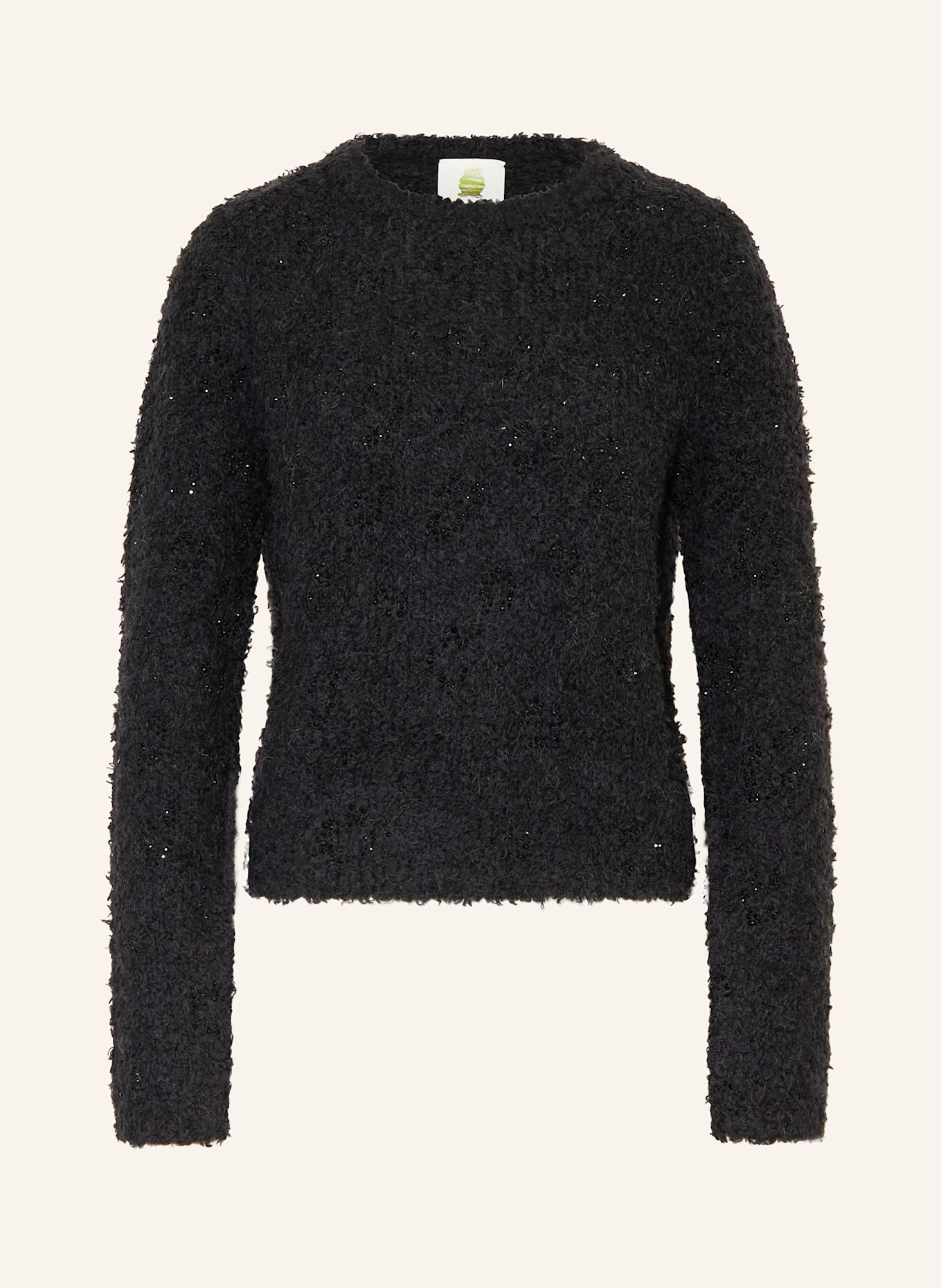 Princess GOES HOLLYWOOD Pullover mit Alpaka und mit Schmucksteinen: SCHWARZ