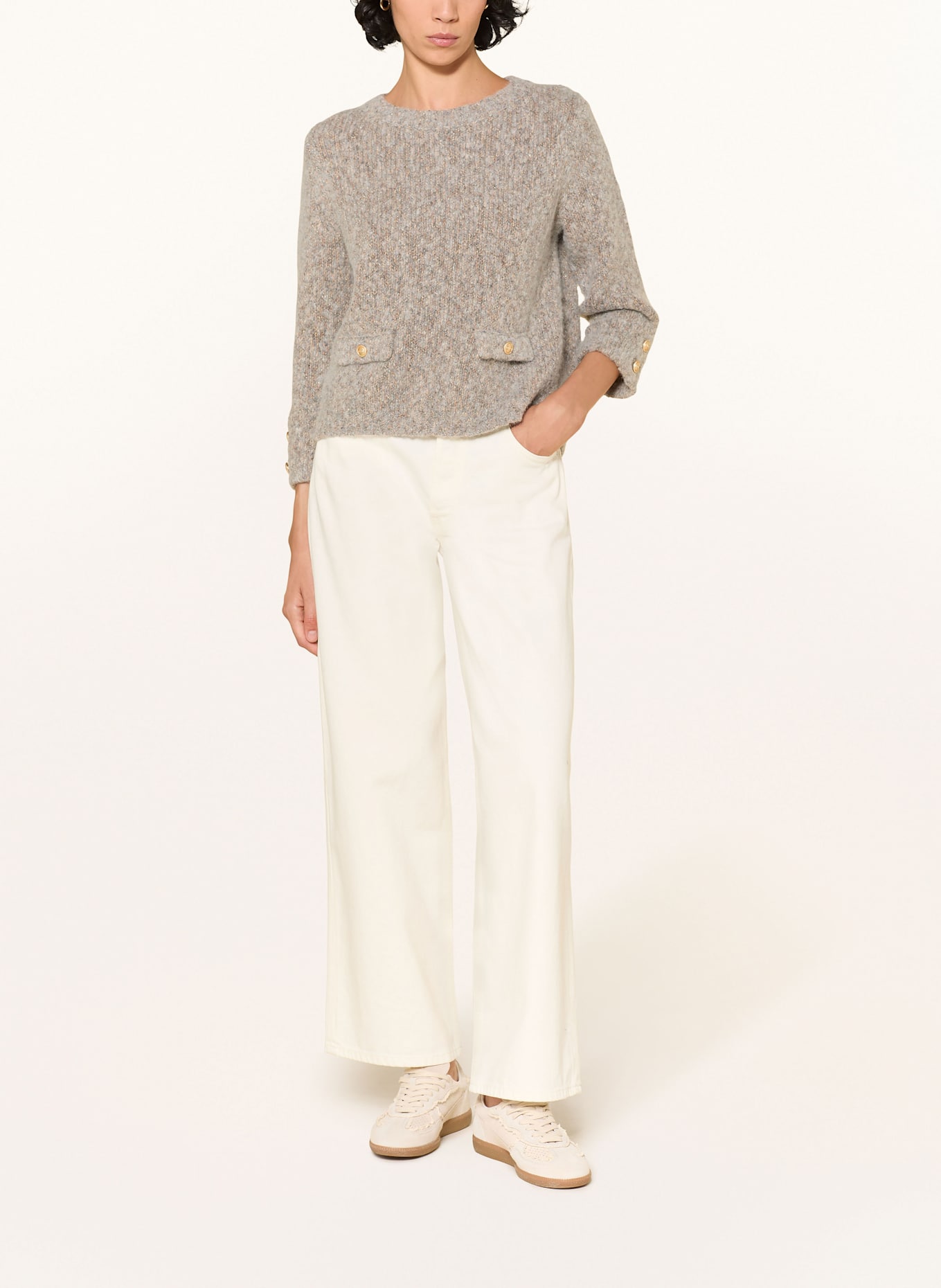 Princess GOES HOLLYWOOD Pullover mit Glitzergarn: TAUPE / BEIGE / GRAU