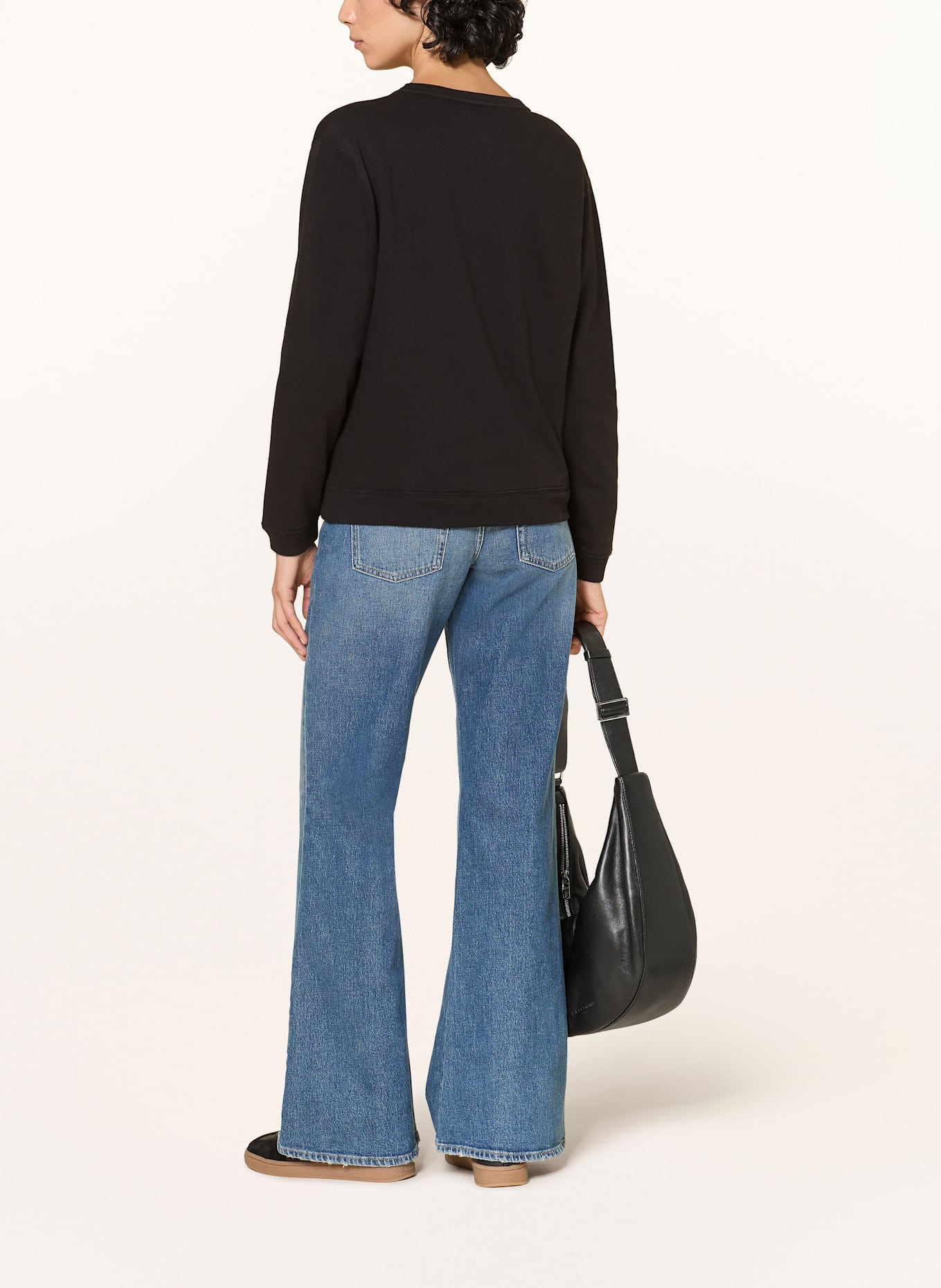 Princess GOES HOLLYWOOD Sweatshirt mit Schmucksteinen: SCHWARZ / WEISS / HELLGRAU