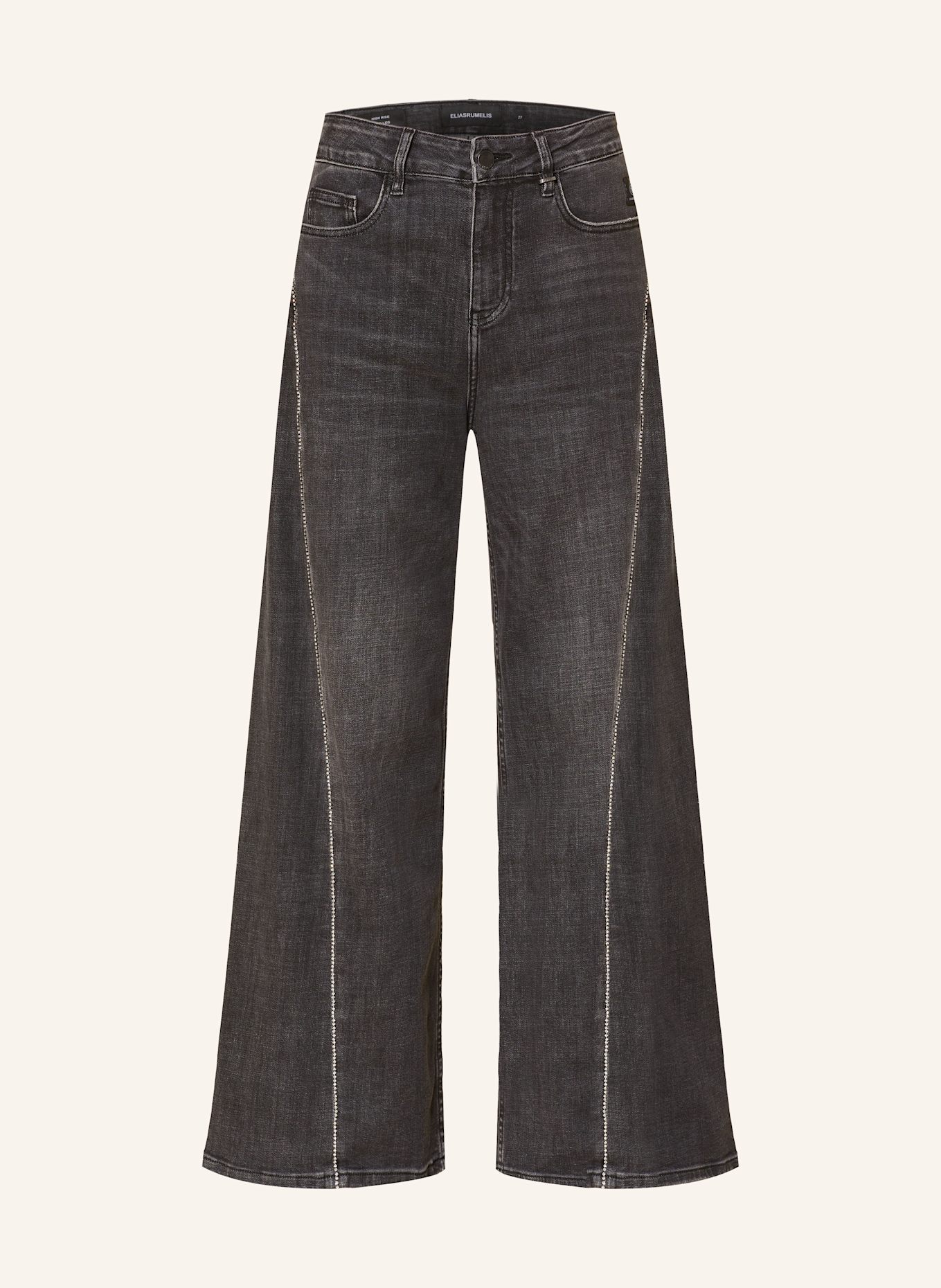 ELIAS RUMELIS Wide Leg Jeans ALINA GLAM mit Schmucksteinen: 1387 dark college grey
