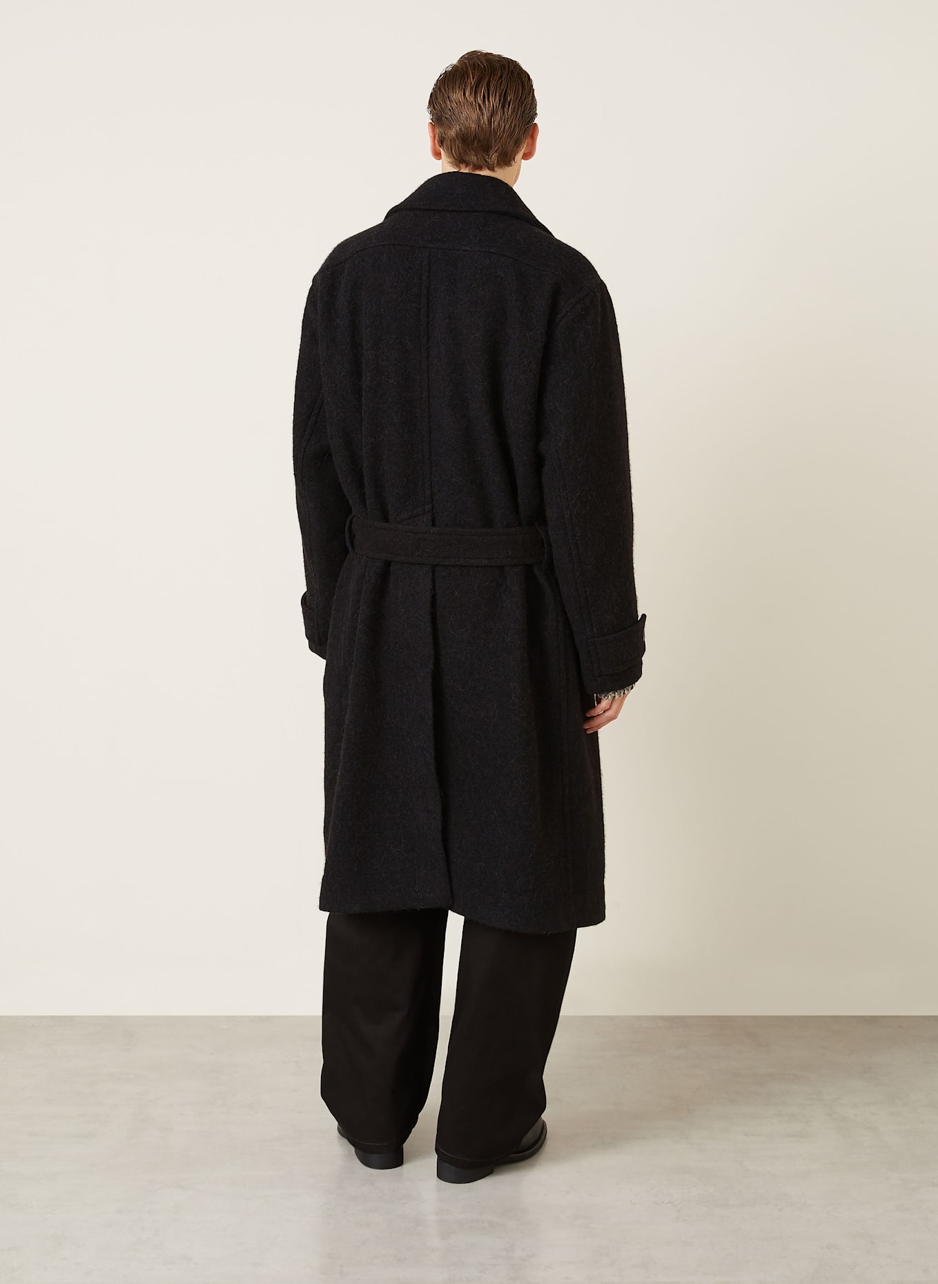 LEMAIRE Mantel mit Alpaka: SCHWARZ