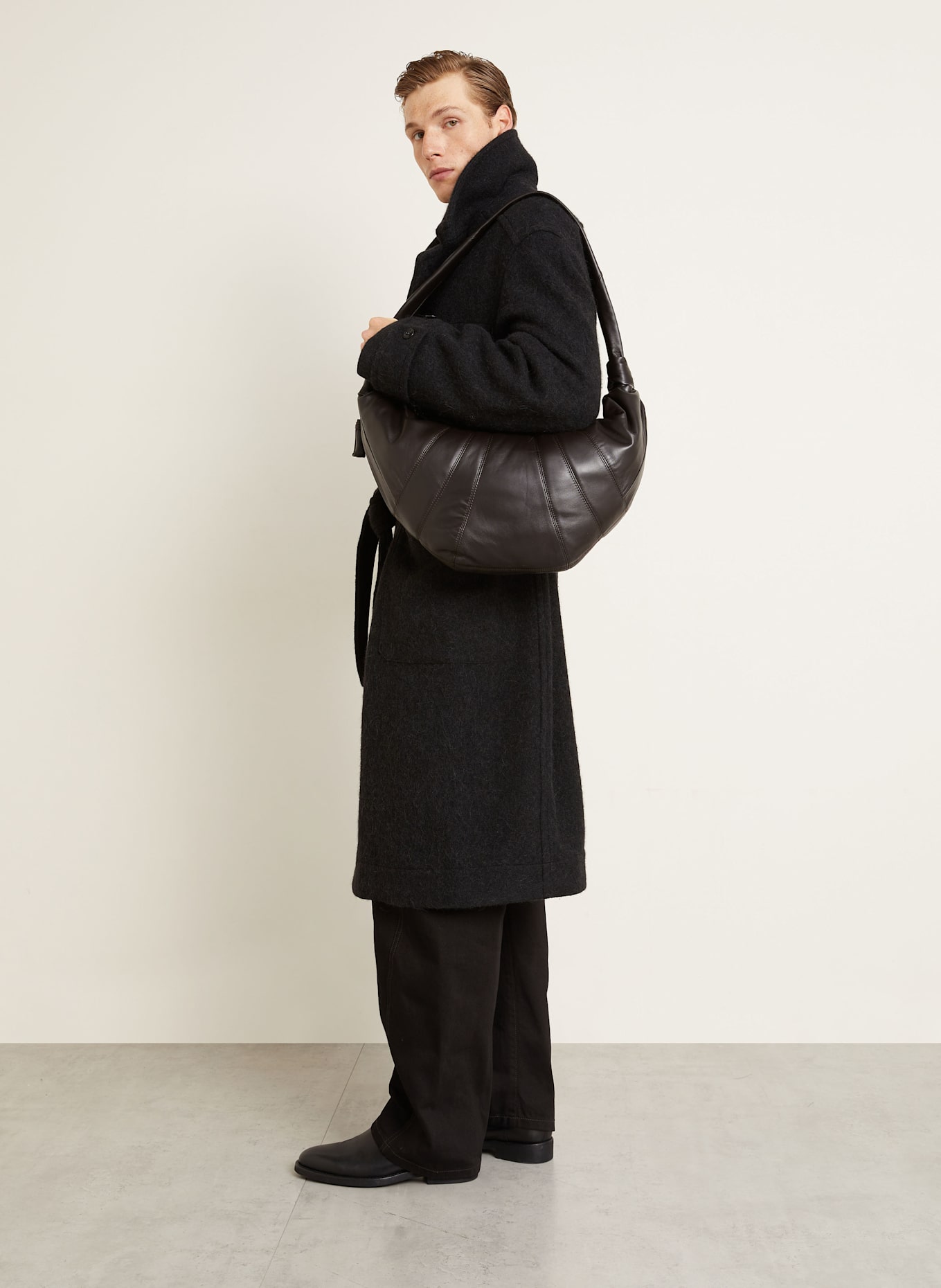 LEMAIRE Mantel mit Alpaka: SCHWARZ