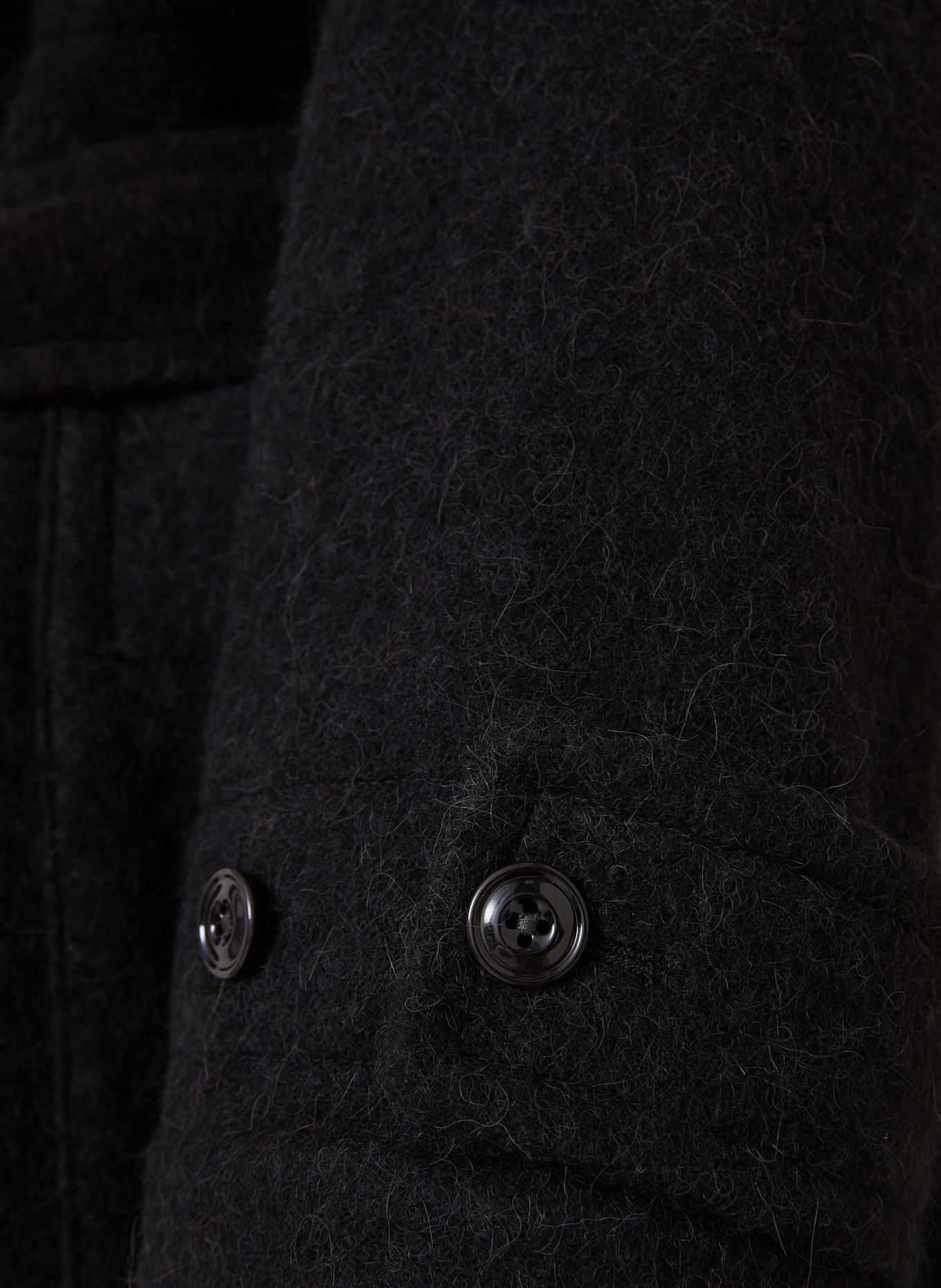 LEMAIRE Mantel mit Alpaka: SCHWARZ