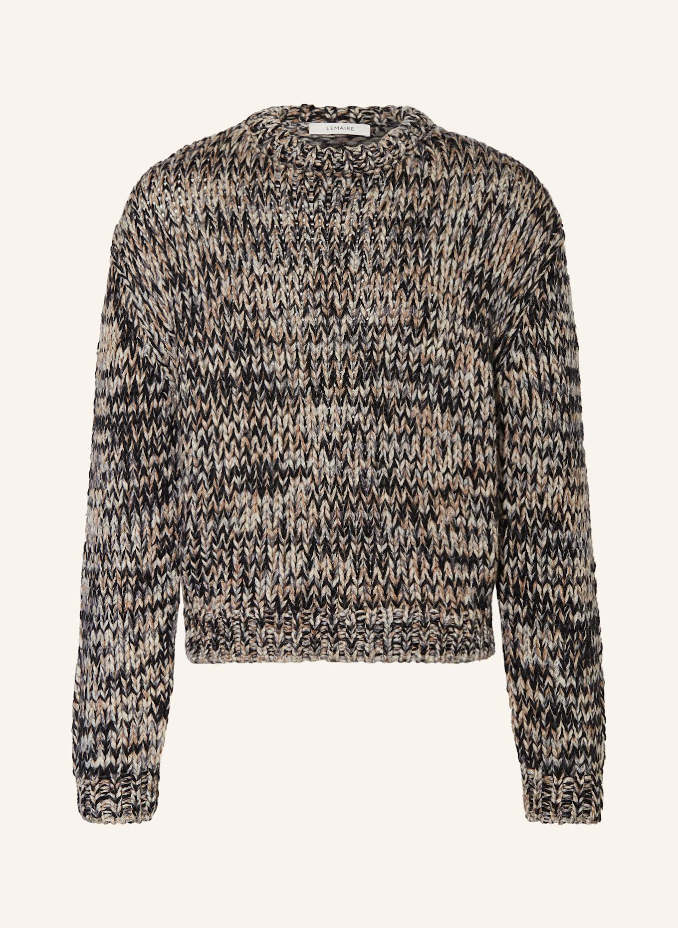 LEMAIRE Pullover: SCHWARZ / GRAU / BEIGE