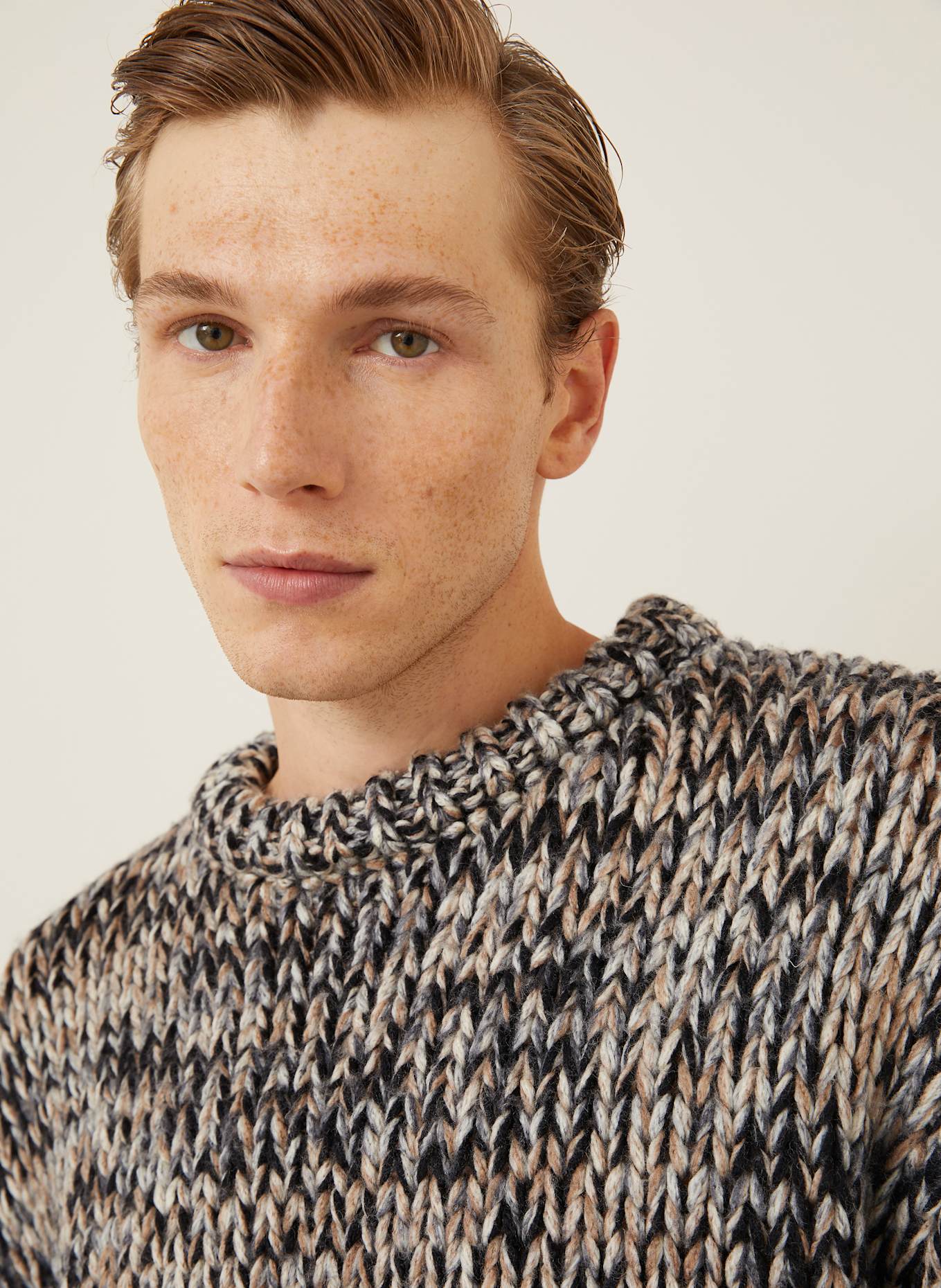 LEMAIRE Pullover: SCHWARZ / GRAU / BEIGE