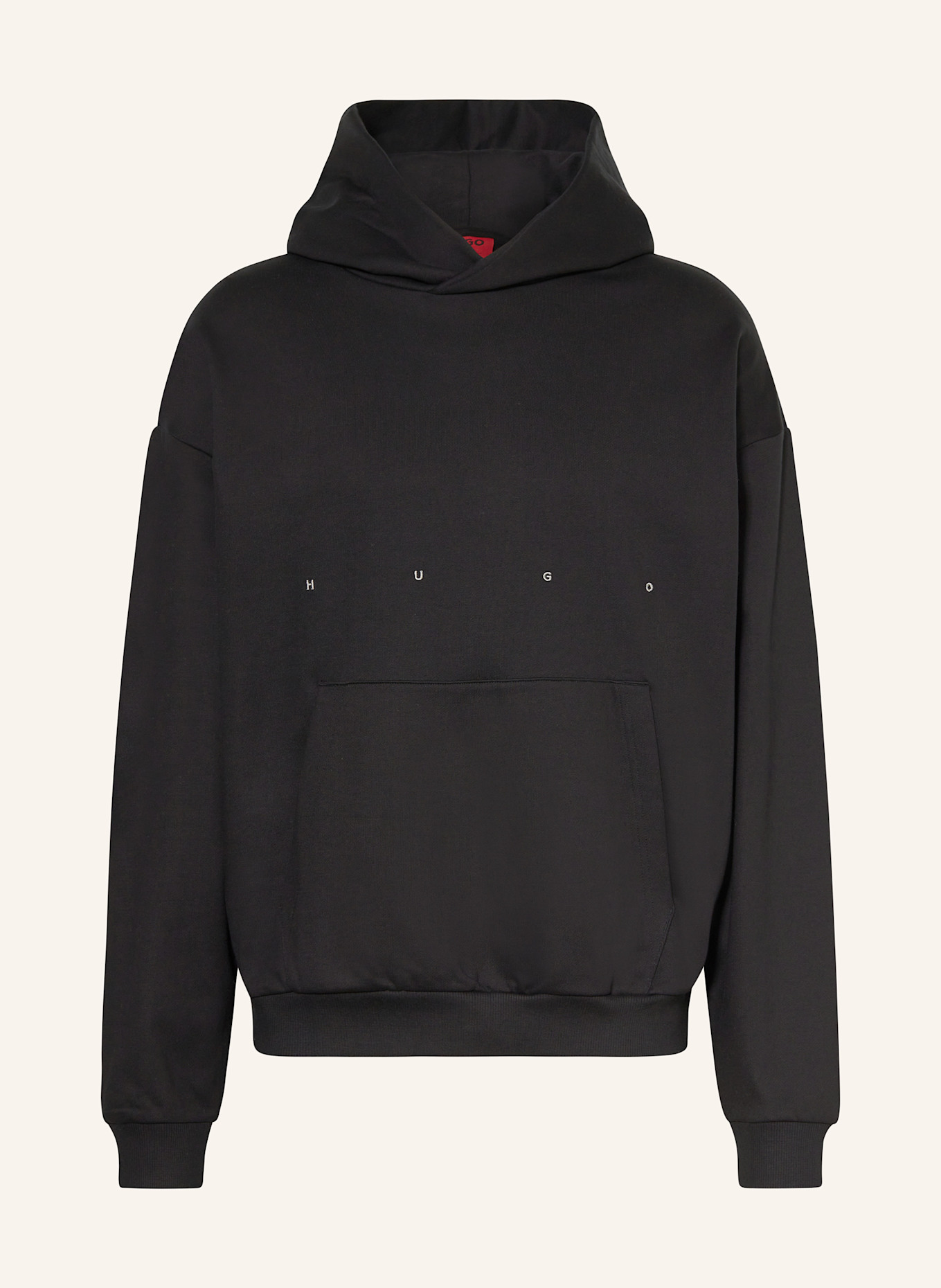 HUGO Hoodie DABILANO: SCHWARZ / SILBER / HELLBRAUN