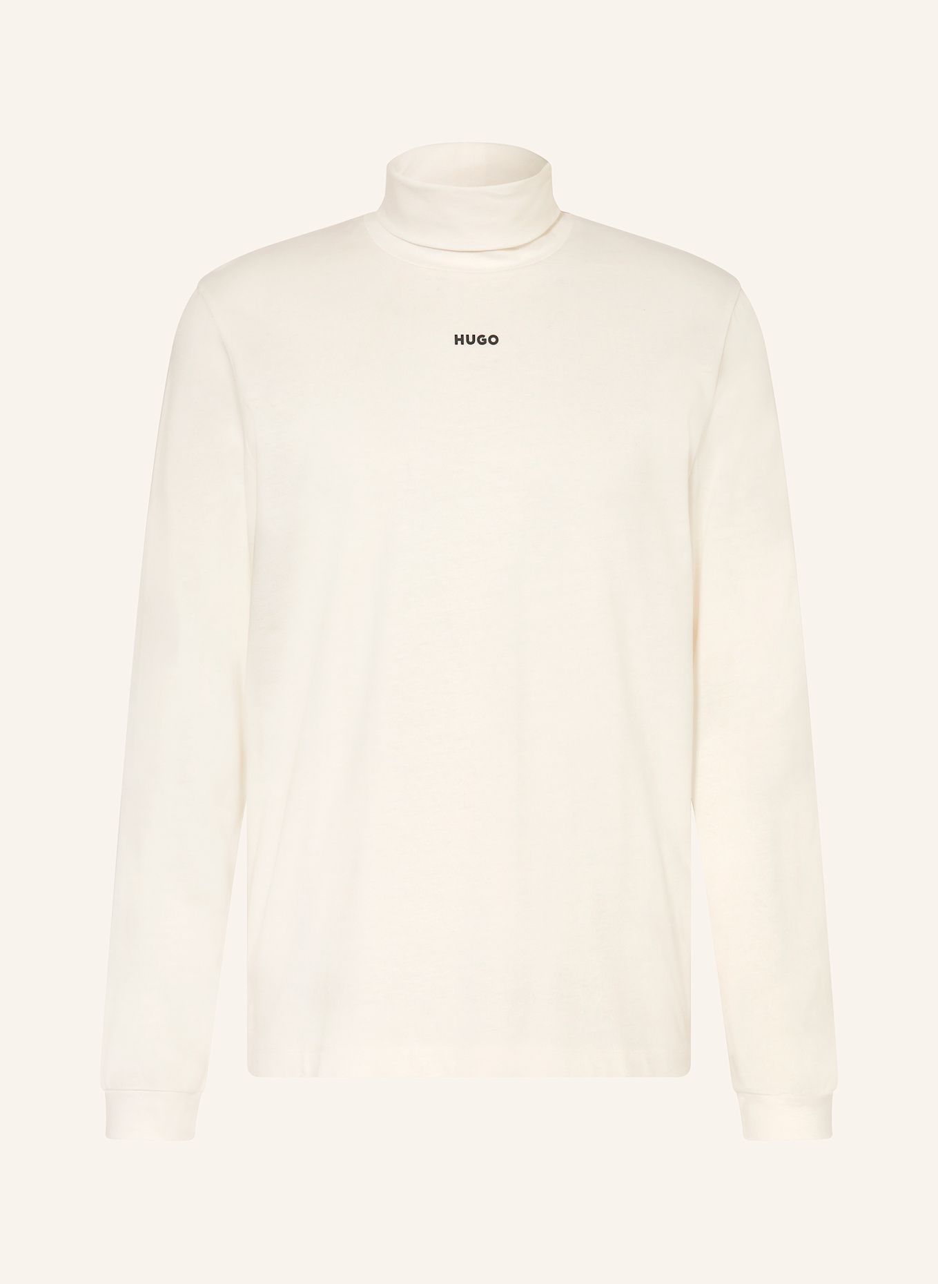 HUGO Rollkragenshirt DAPOROLLO: CREME / SCHWARZ