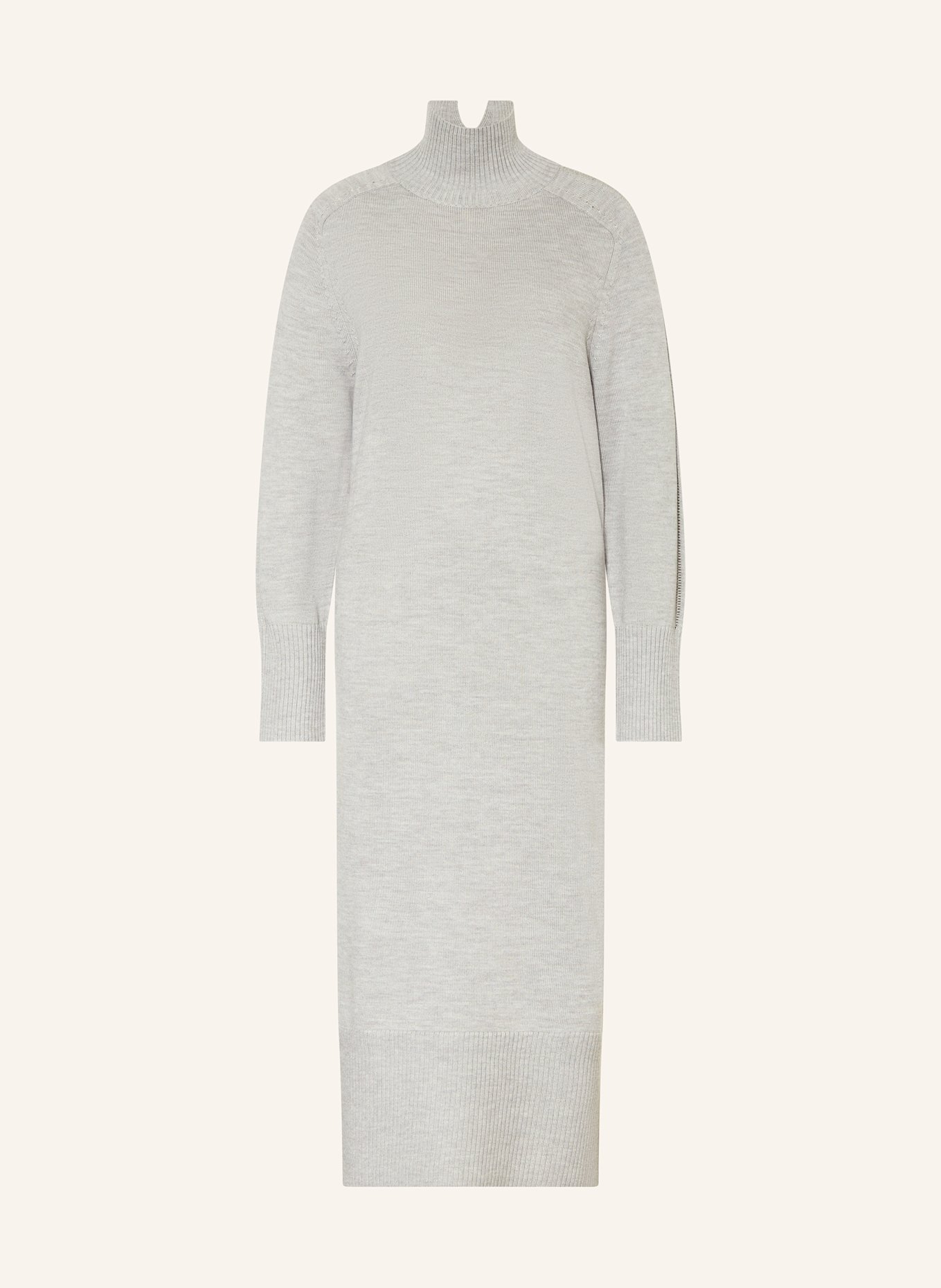 BOSS Strickkleid FAGLIATELLE: HELLGRAU