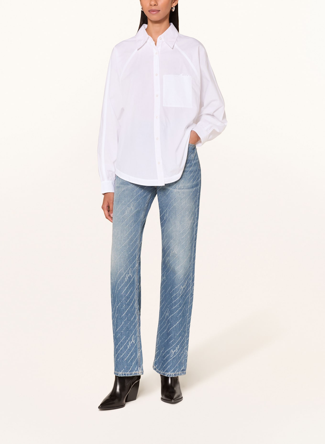 BOSS Hemdbluse BELSKA: WEISS