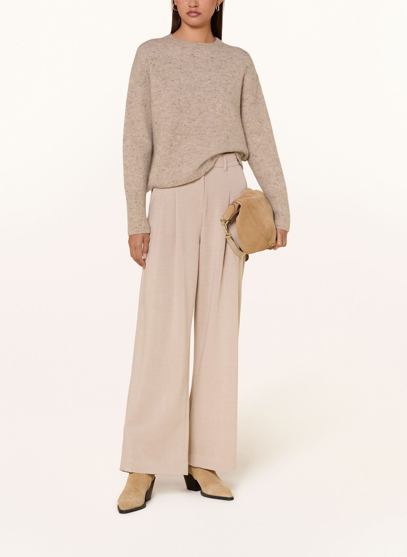 MARELLA Pullover mit Alpaka: CAMEL / SCHWARZ / COGNAC