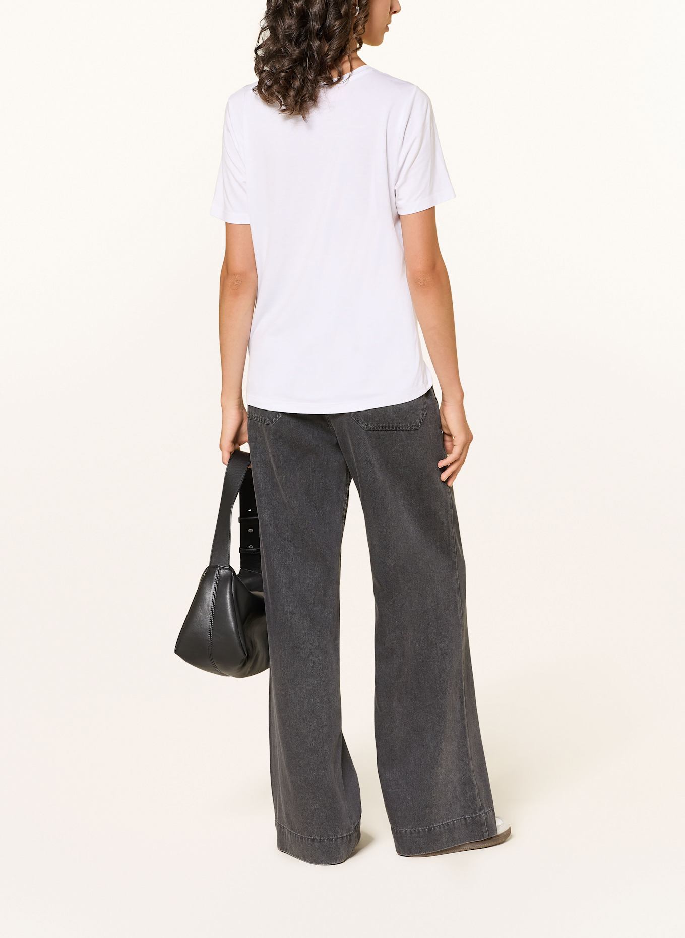 FrogBox T-Shirt mit Schmucksteinen: WEISS