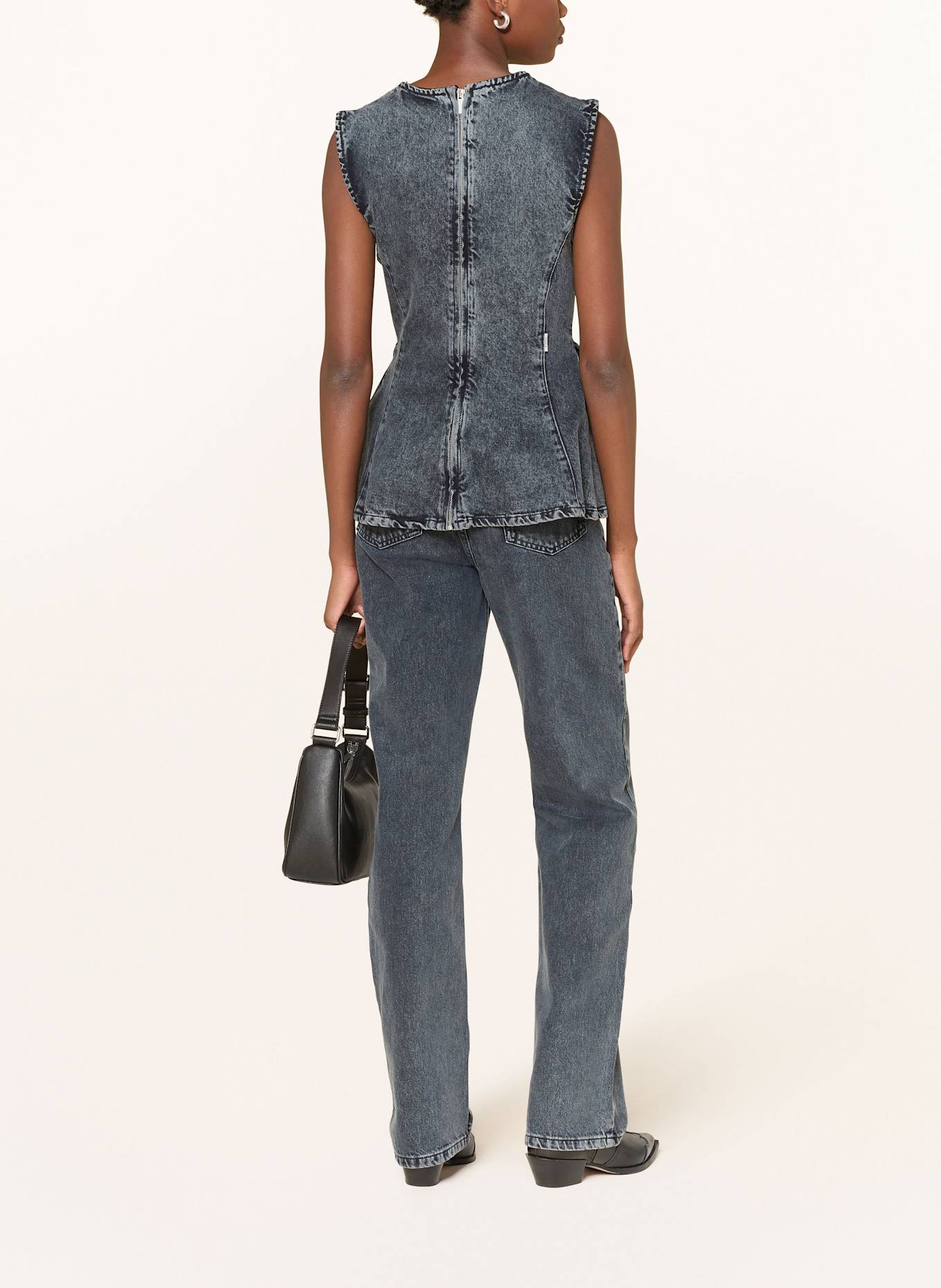 REMAIN Jeansy straight: 100 BLACK