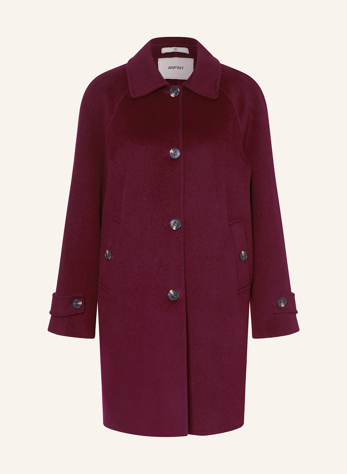 ANFINY Wollmantel MICHELA: DUNKELROT