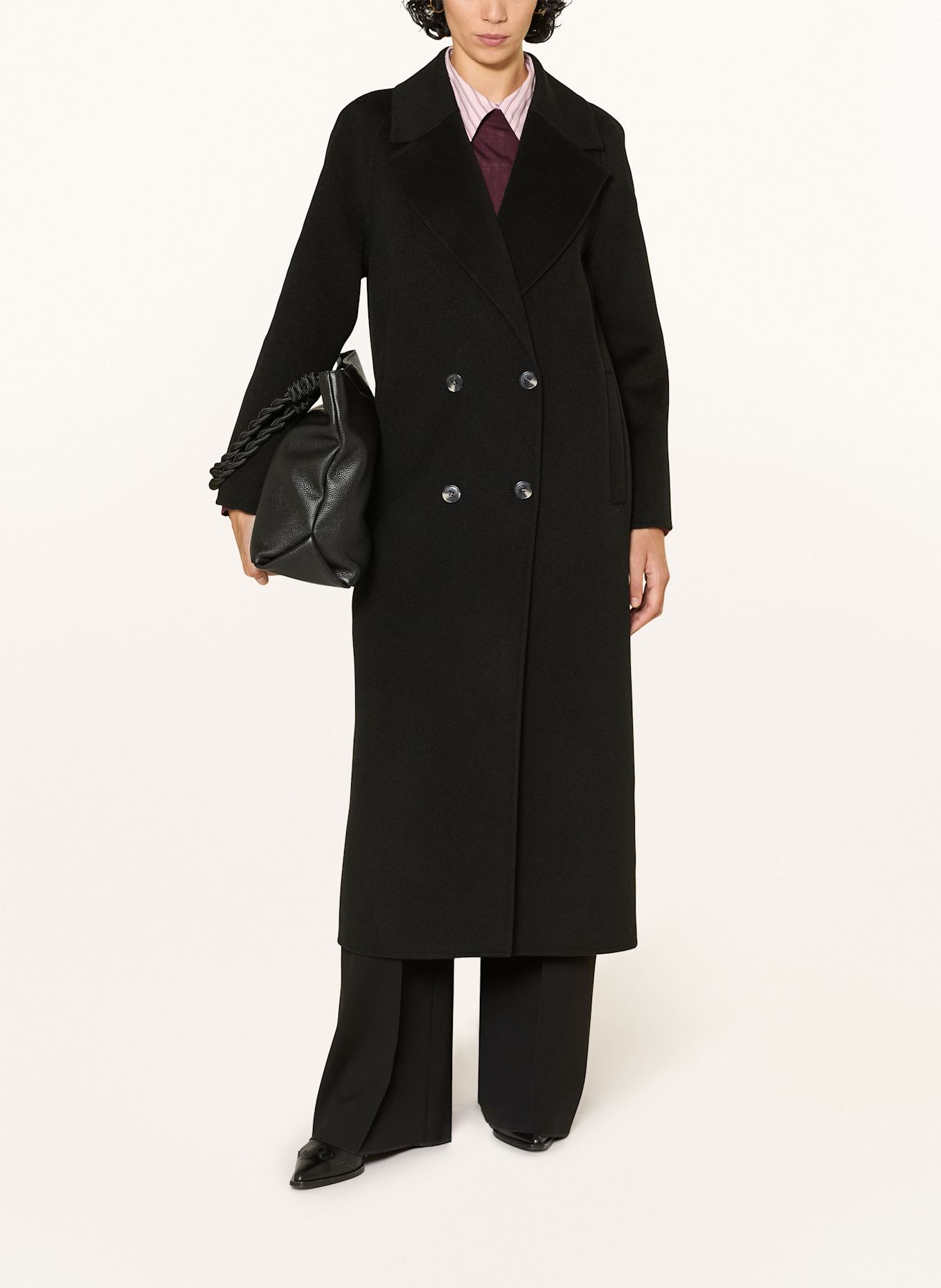 ANFINY Wollmantel CAROLINE: SCHWARZ