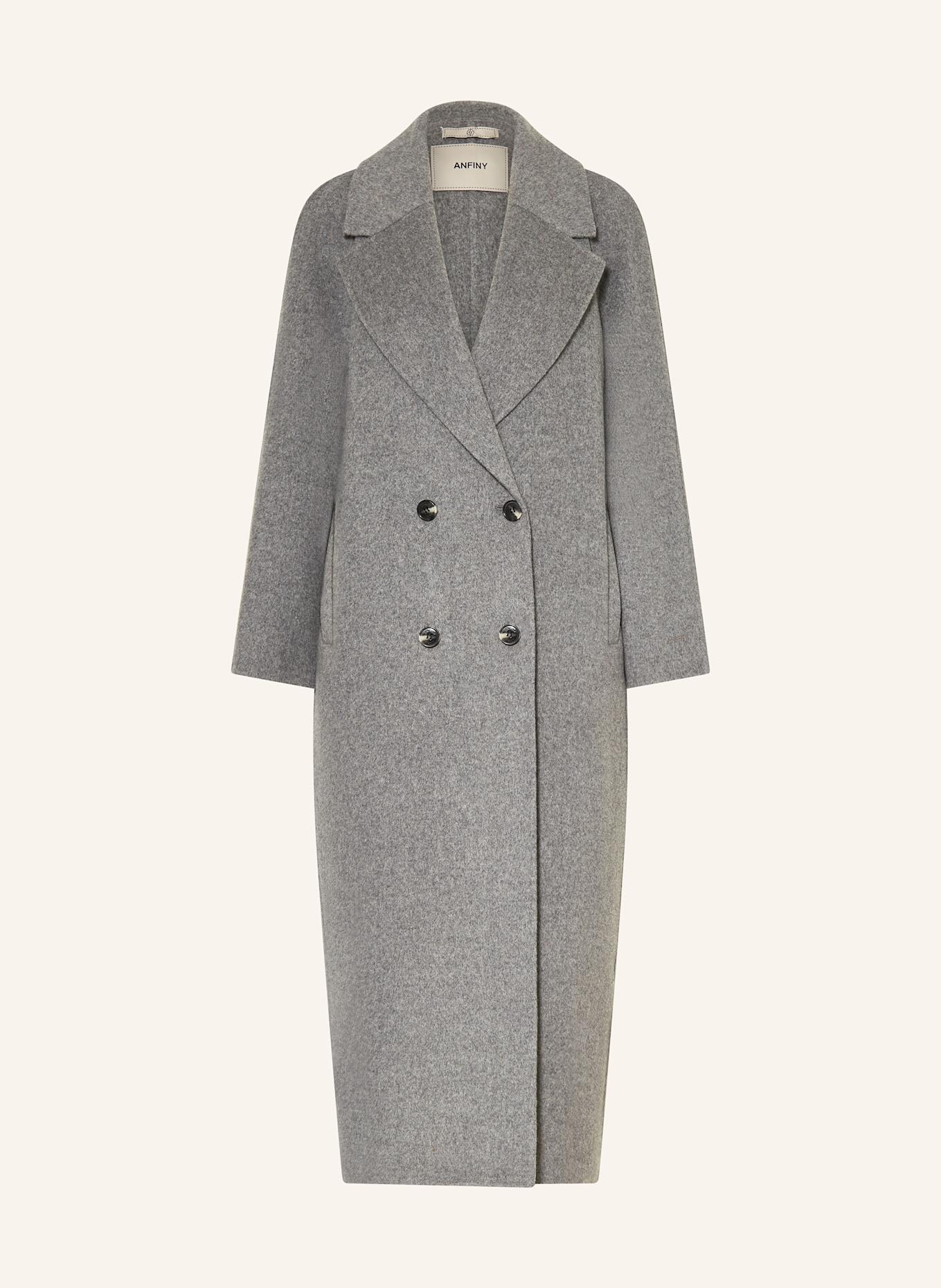 ANFINY Wollmantel CAROLINE: GRAU