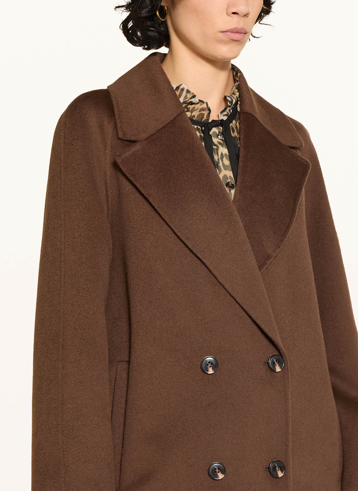 ANFINY Wollmantel CAROLINE: DUNKELBRAUN