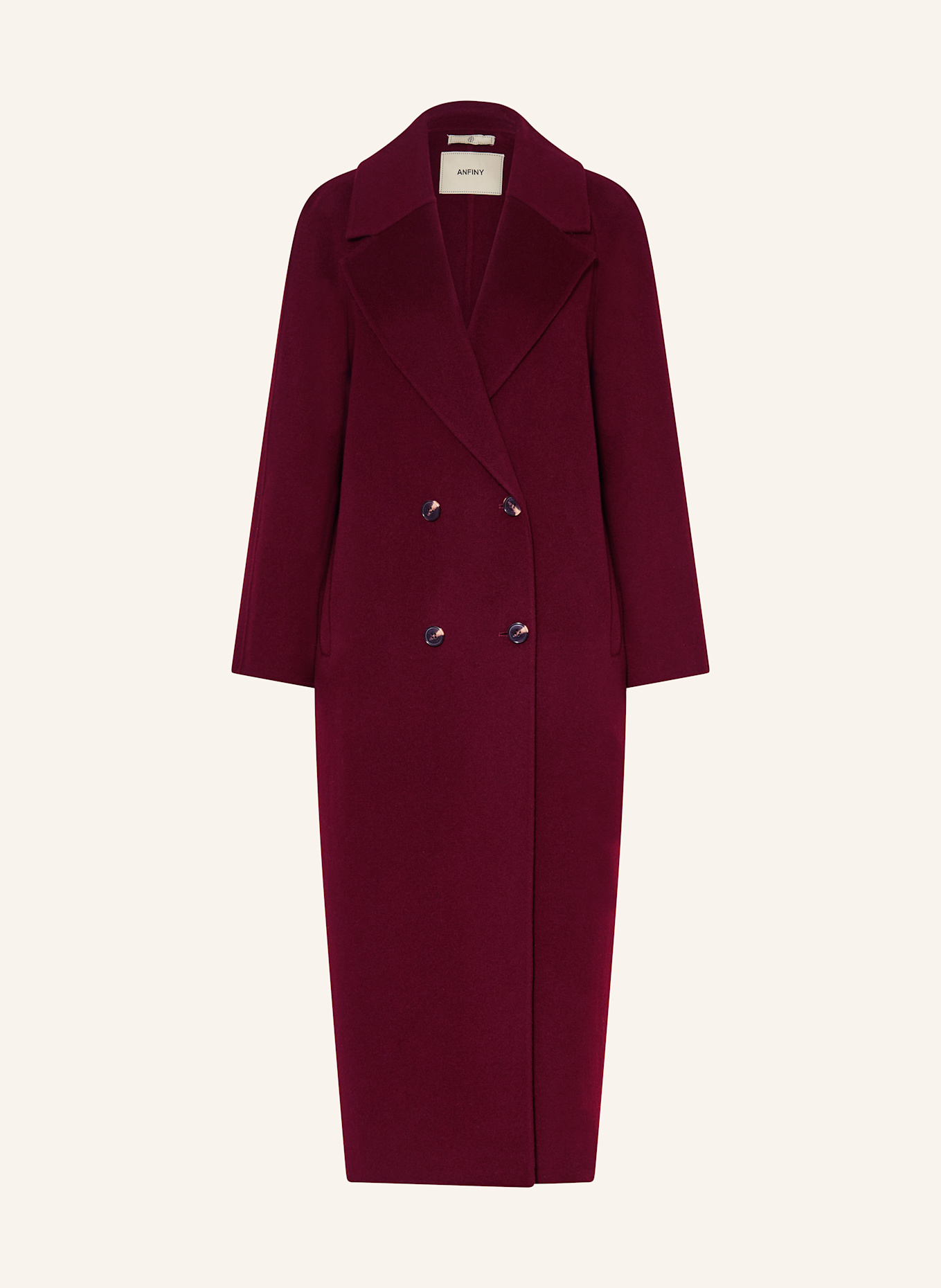 ANFINY Wollmantel CAROLINE: DUNKELROT