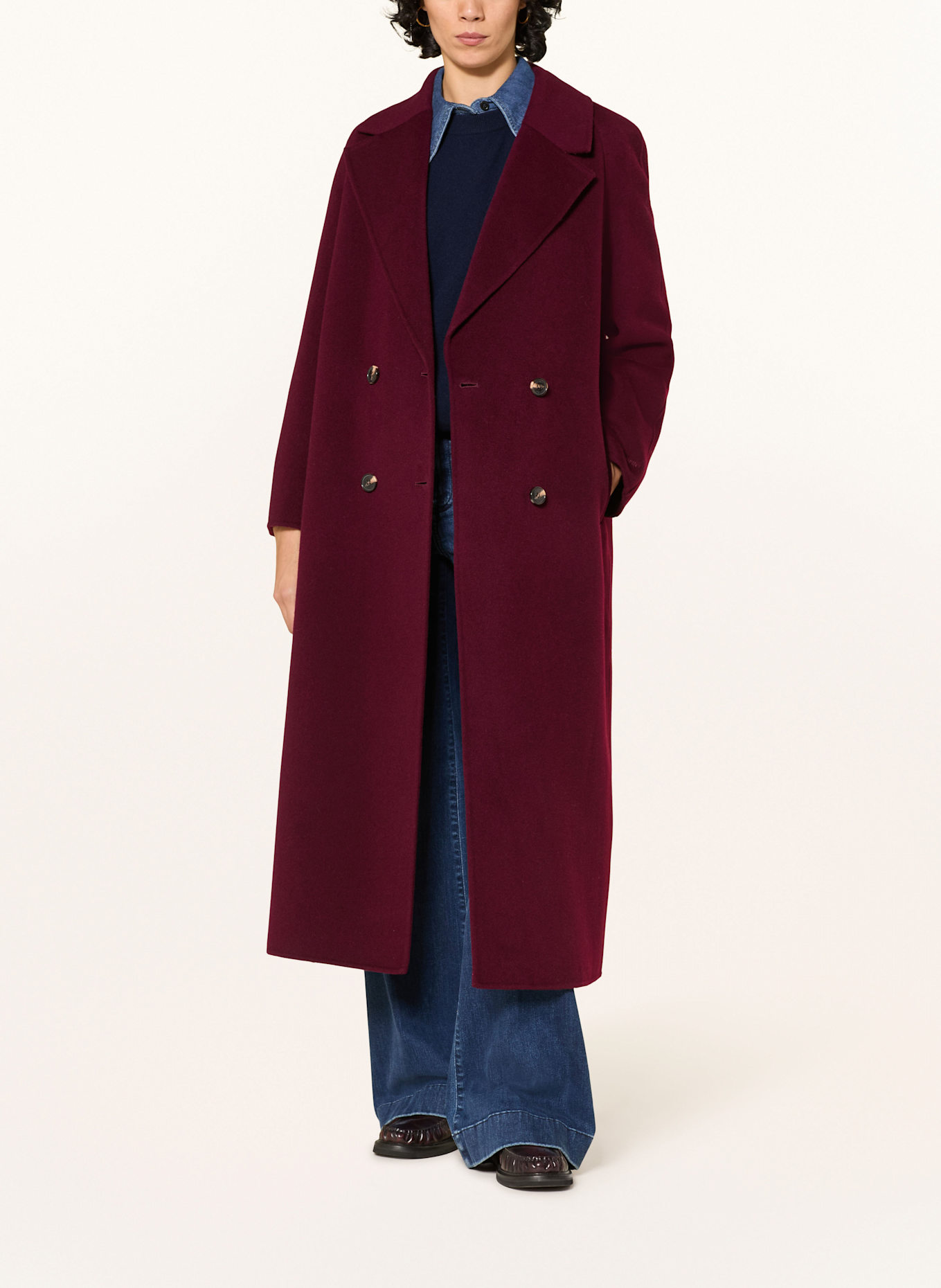 ANFINY Wollmantel CAROLINE: DUNKELROT