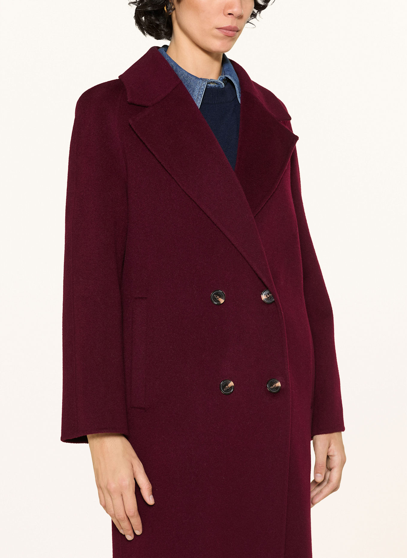 ANFINY Wollmantel CAROLINE: DUNKELROT