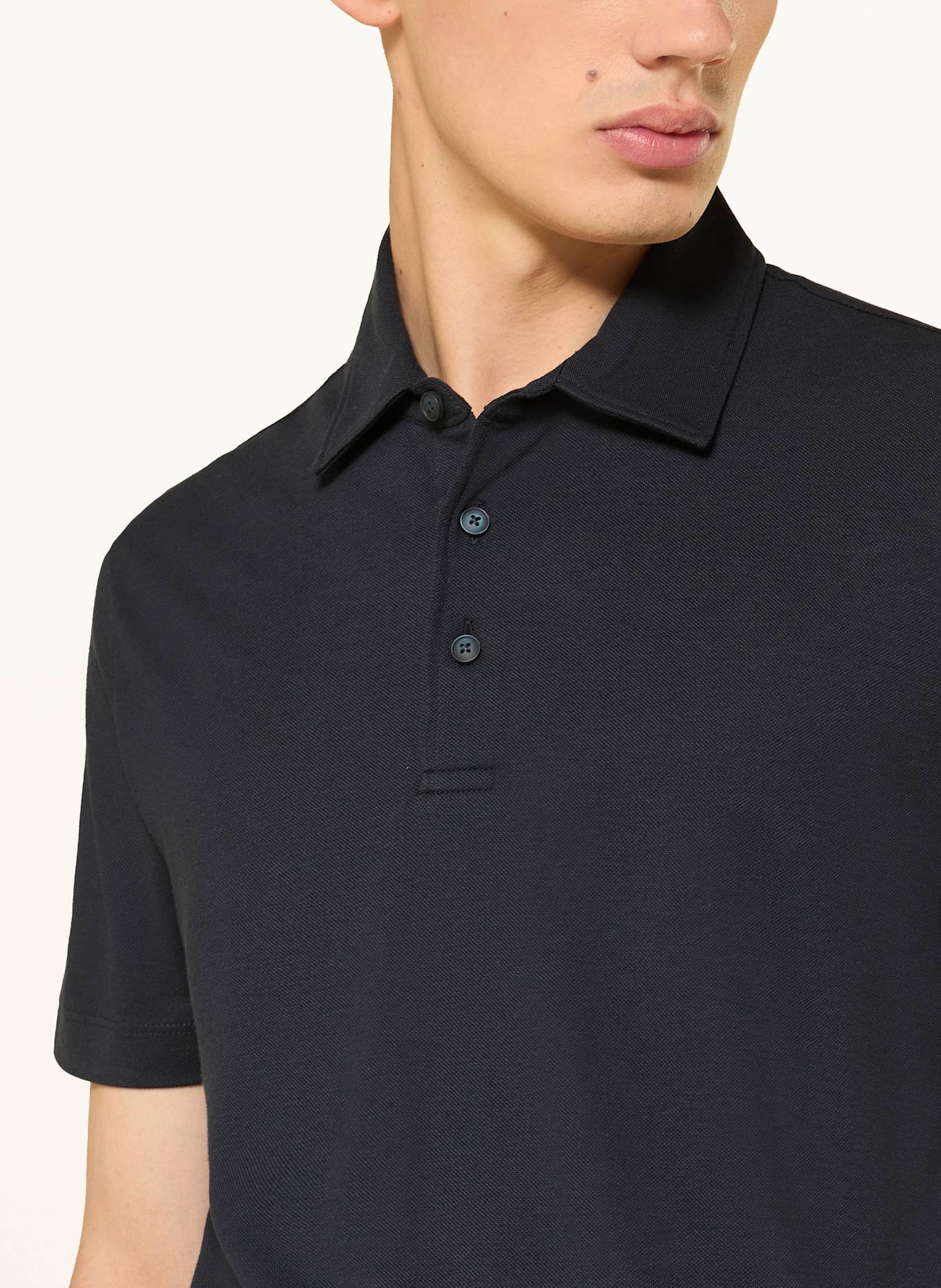 BOSS Piqué-Poloshirt PARRIS: DUNKELBLAU