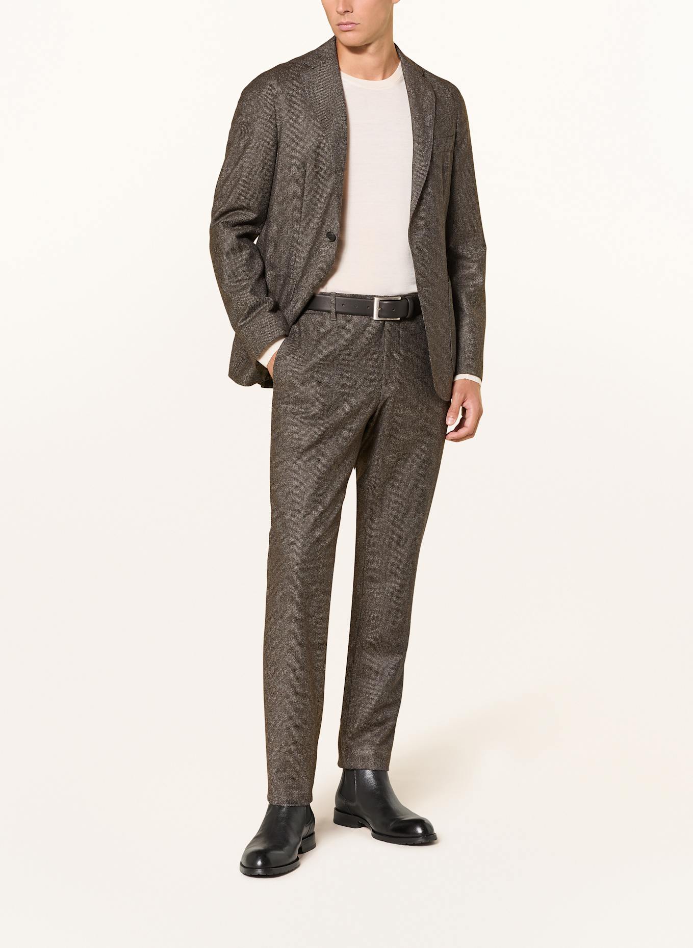 BOSS Suit Masculino trousers GENIUS slim fit: 202 DARK BROWN