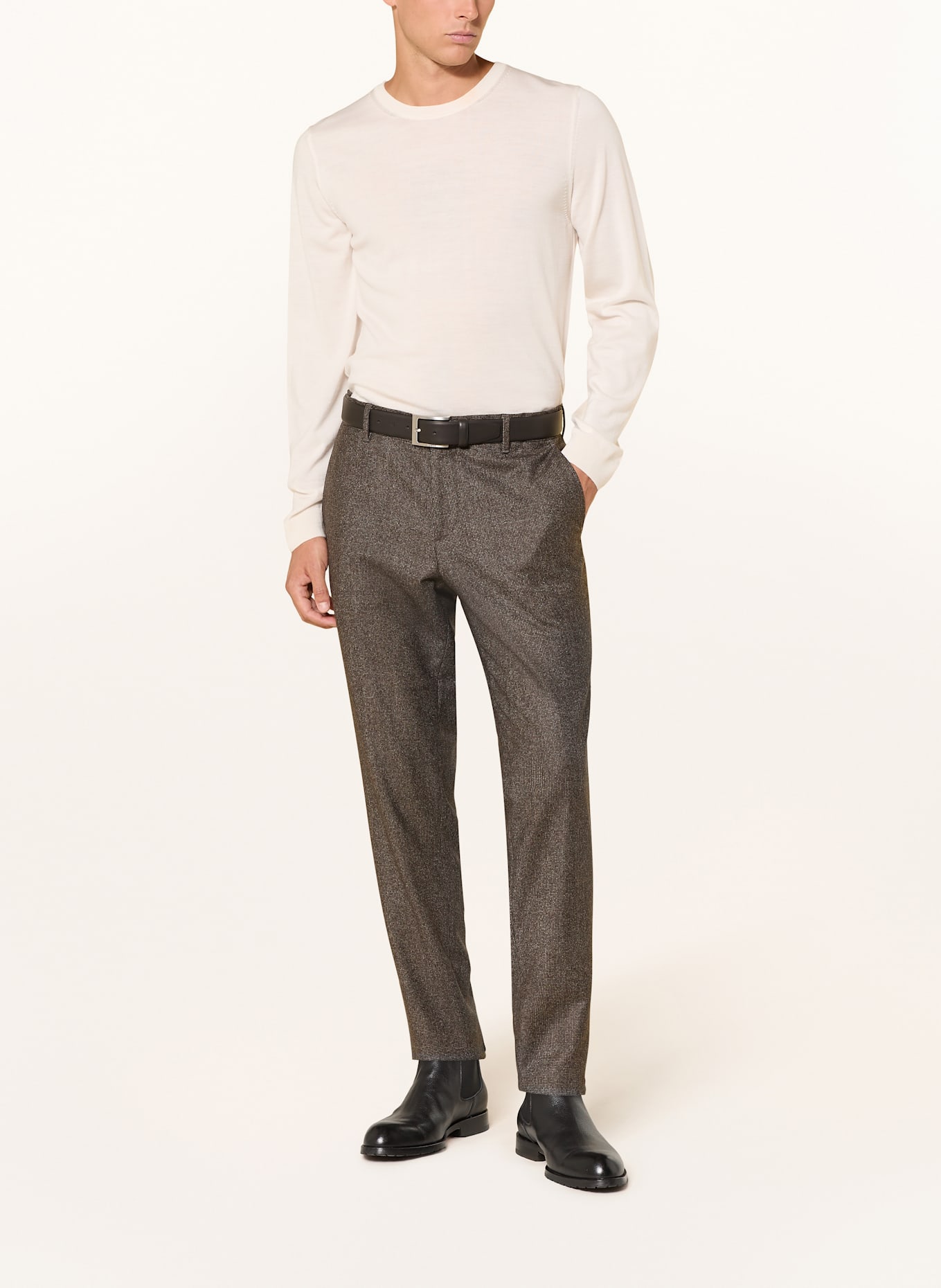 BOSS Suit Masculino trousers GENIUS slim fit: 202 DARK BROWN