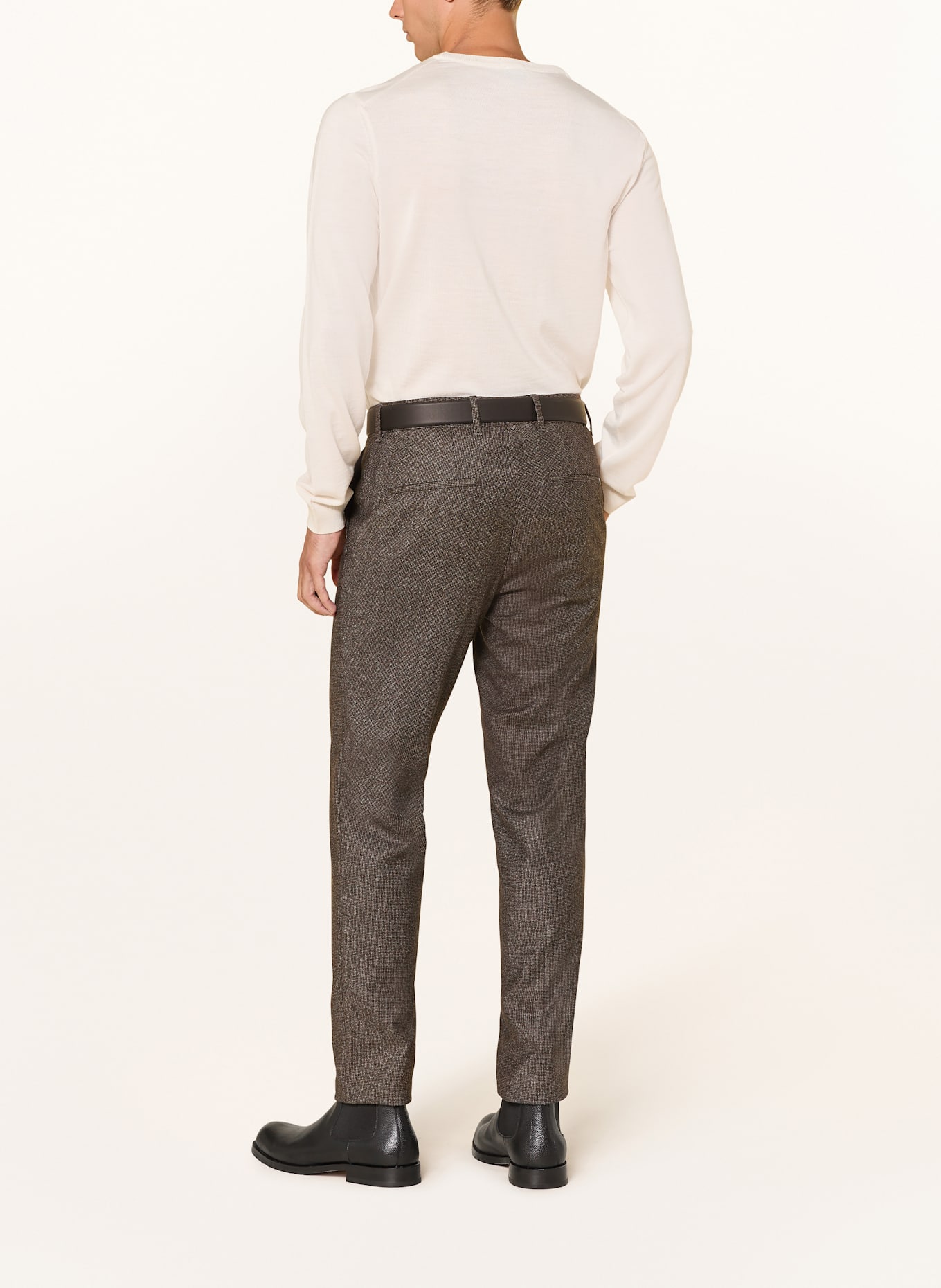 BOSS Suit Masculino trousers GENIUS slim fit: 202 DARK BROWN