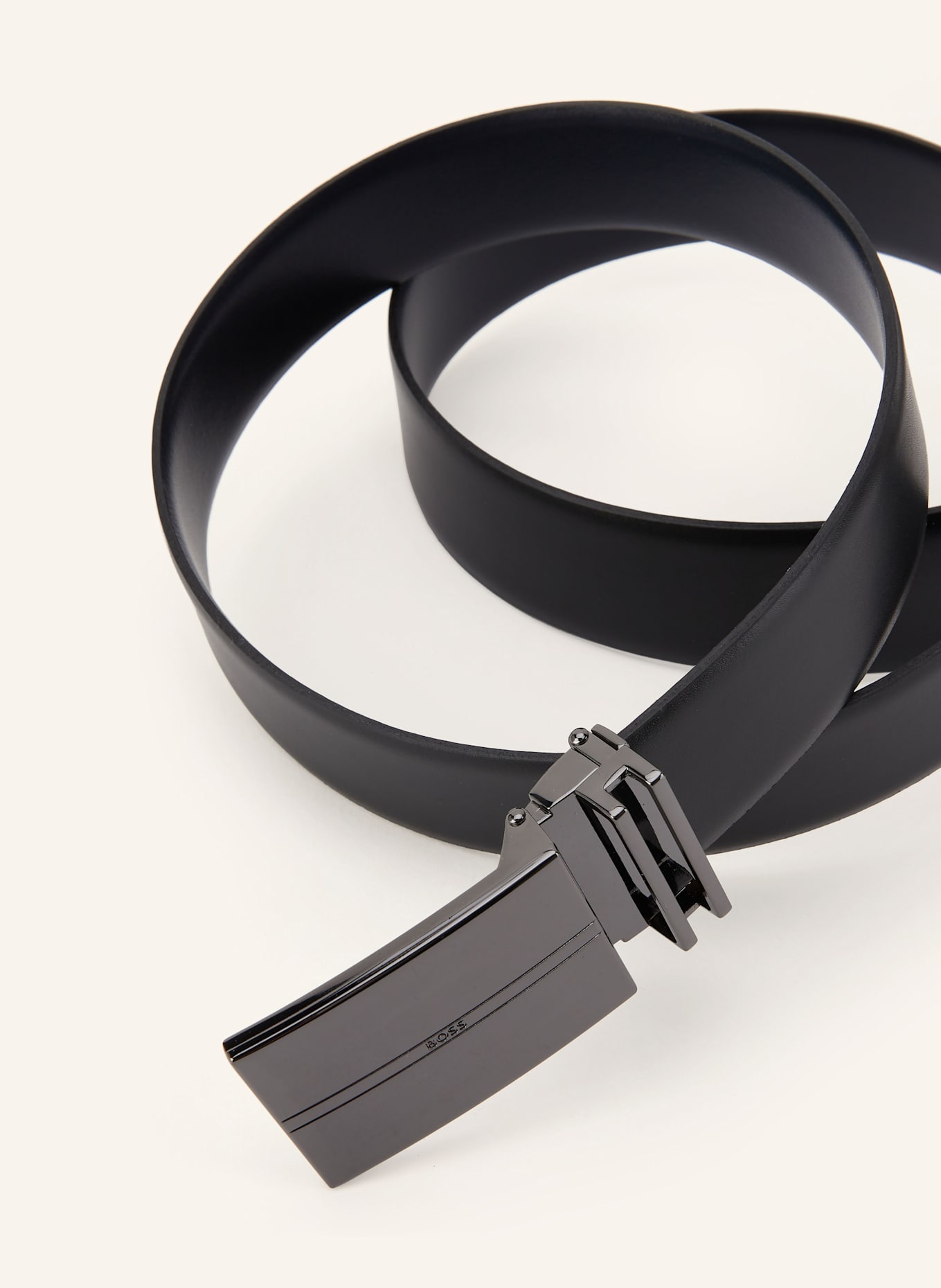 BOSS Pasek skórzany GOMERO: CZARNY