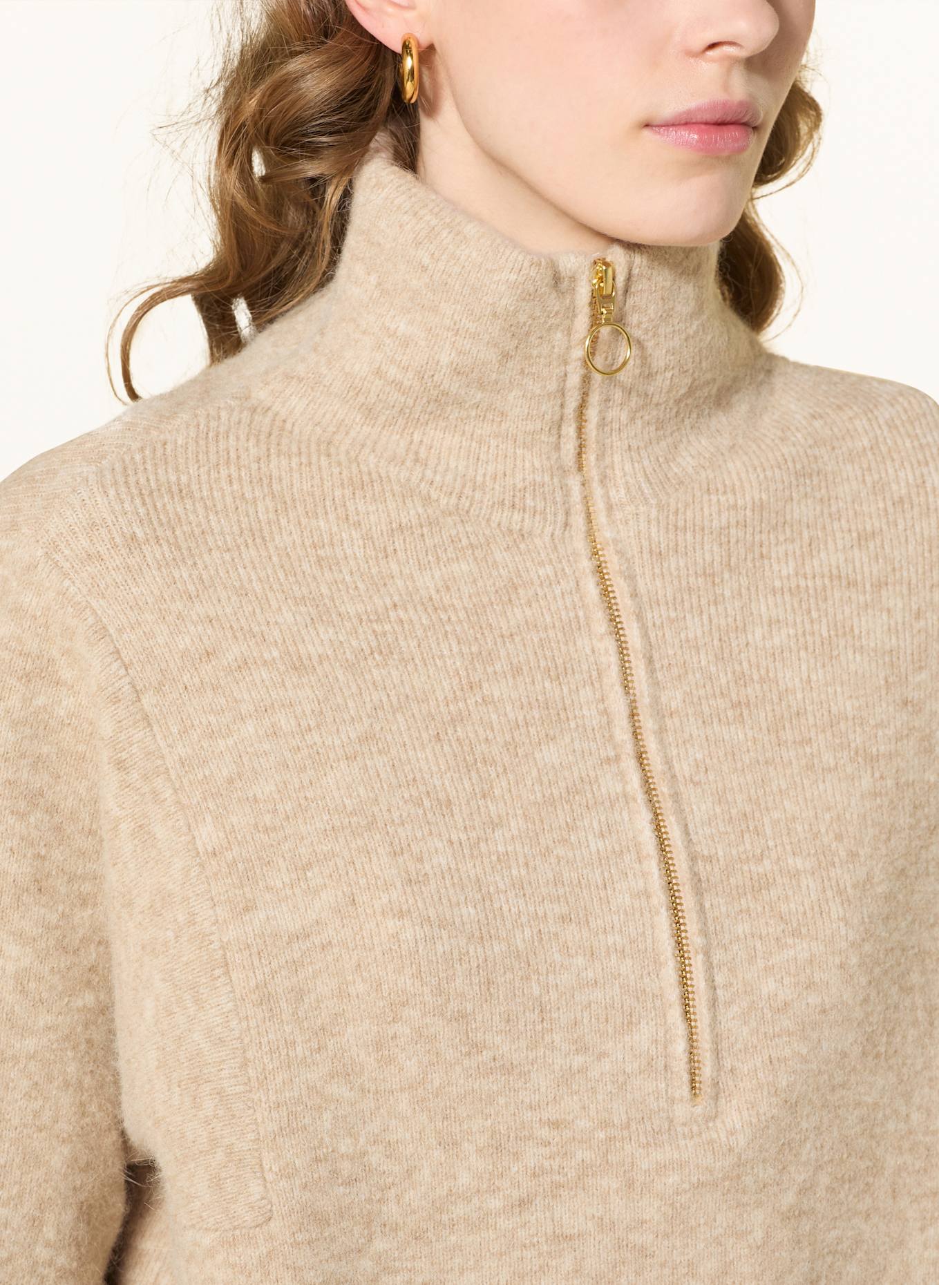 LANIUS Troyer mit Alpaka: BEIGE / CAMEL