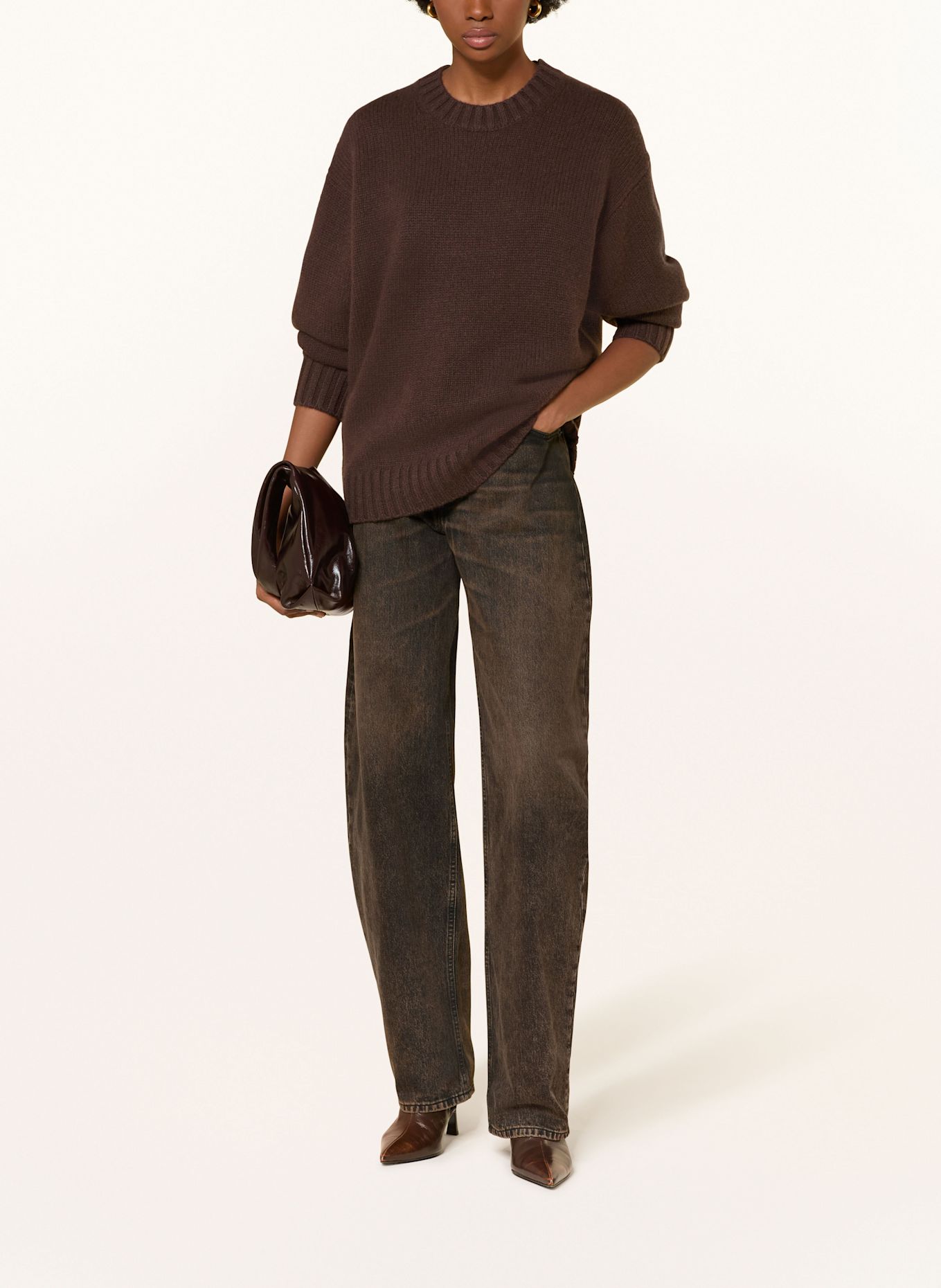 KUJTEN Cashmere-Pullover MANOE: BRAUN