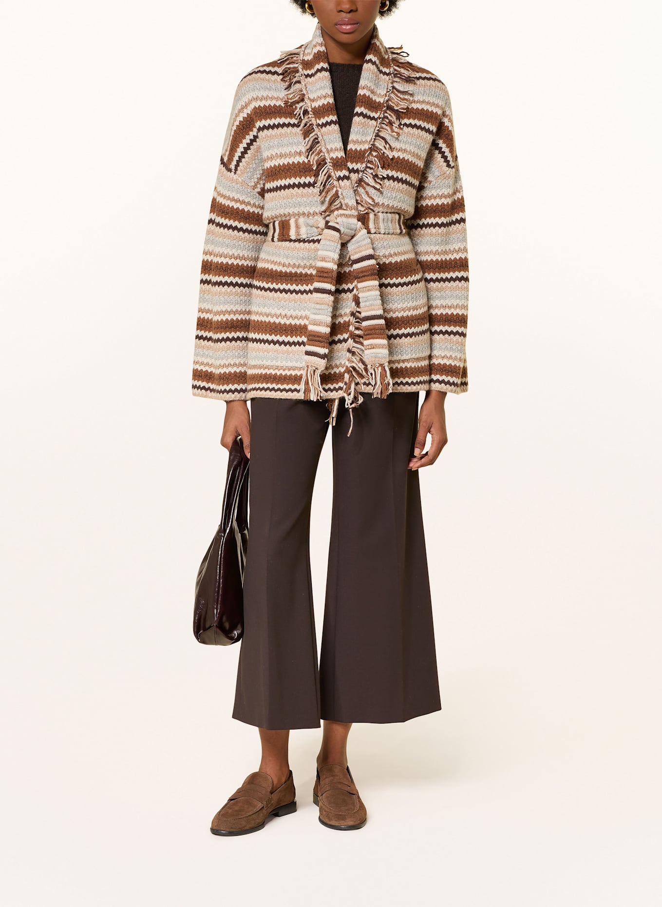 KUJTEN Strickhülle ZAINA aus Cashmere: CAMEL / COGNAC / BRAUN