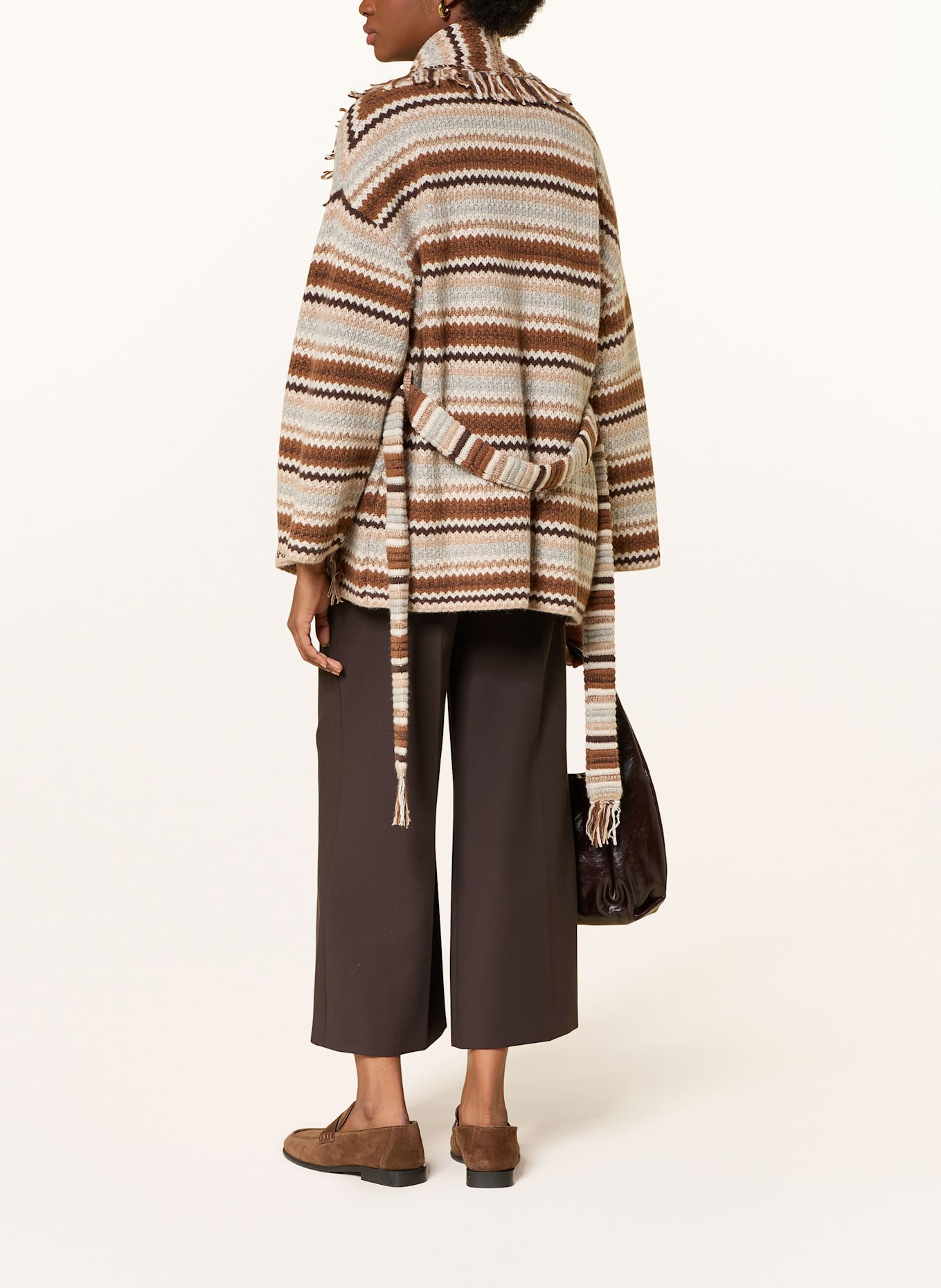 KUJTEN Strickhülle ZAINA aus Cashmere: CAMEL / COGNAC / BRAUN