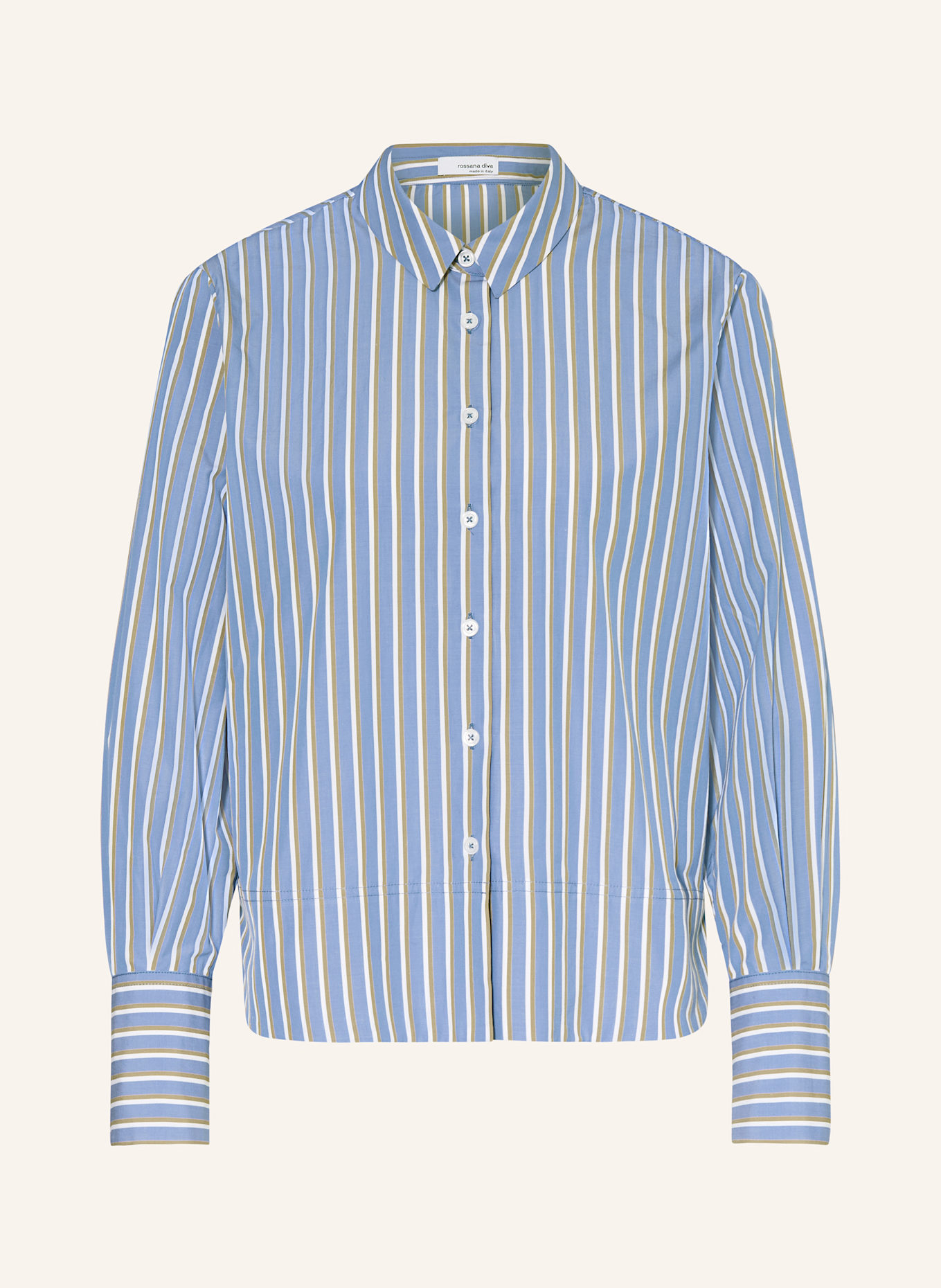 rossana diva Hemdbluse: BLAU / WEISS / BEIGE