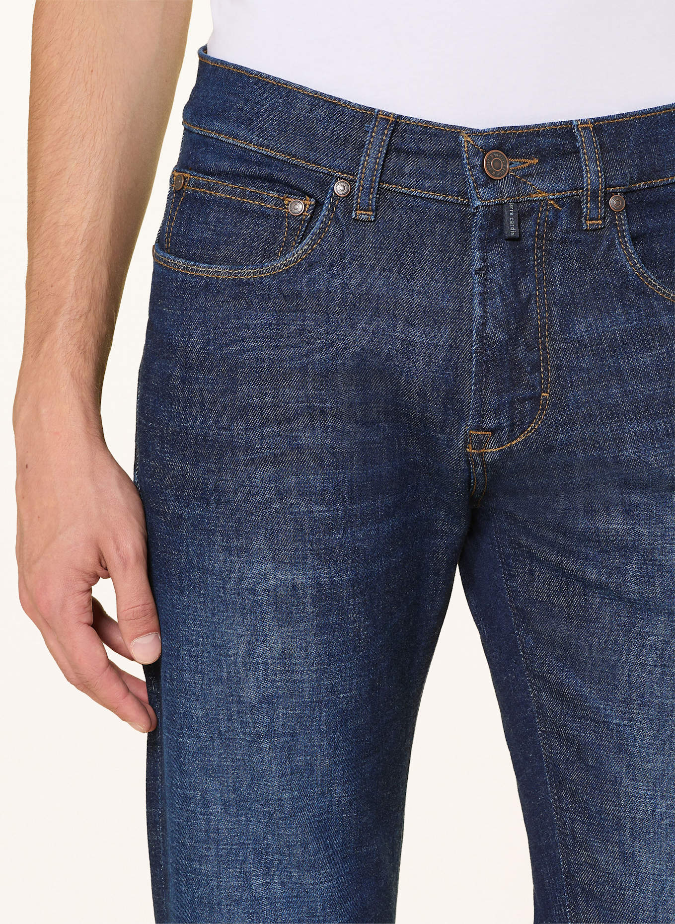 pierre cardin Jeans PC-LYON Tapered Fit: 6816 dark blue used mustache